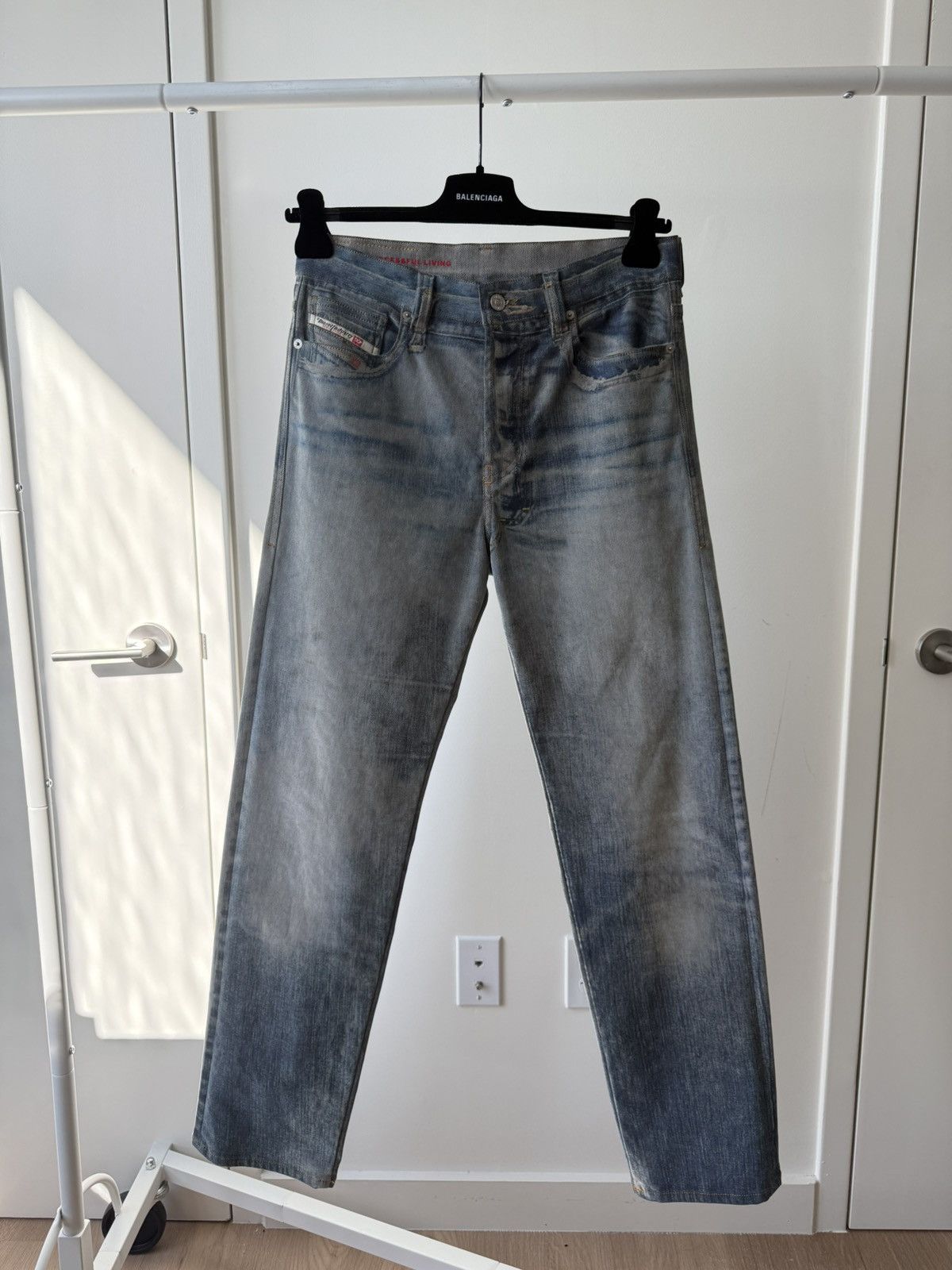 Diesel Diesel by Glen Martens 2010 L trompe l'oeil Jeans Size US 29 - 1 Thumbnail