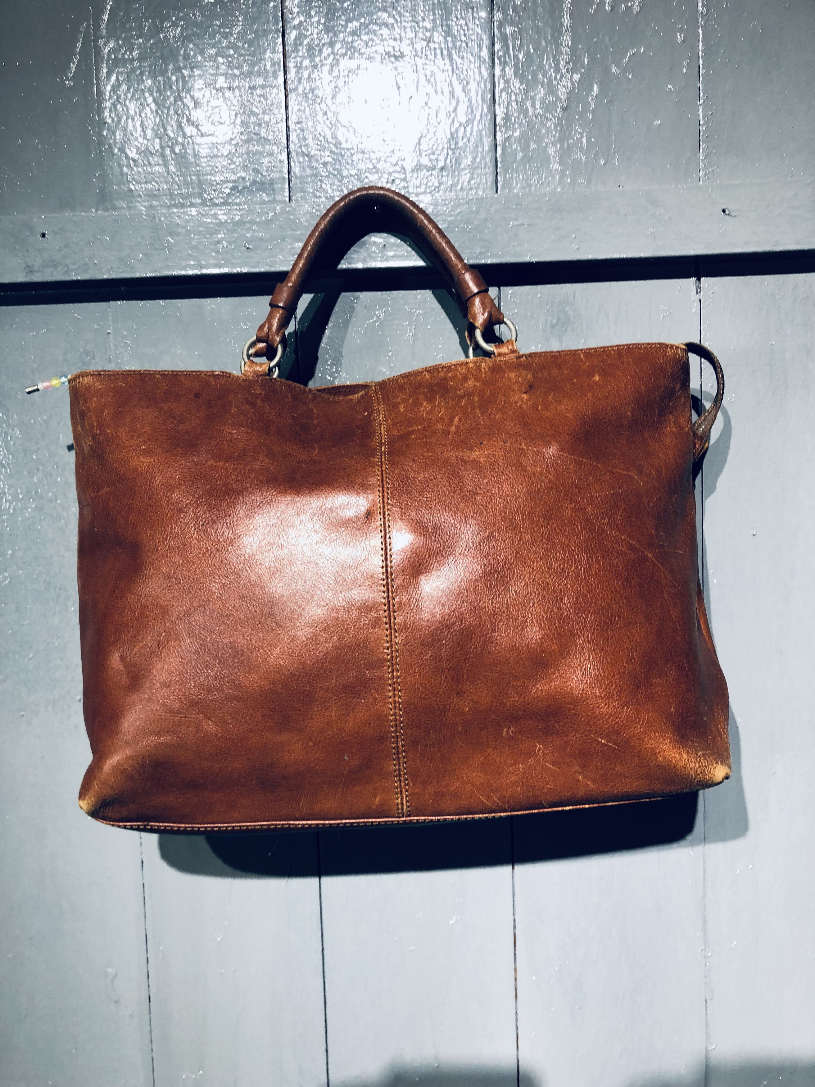 Genuine Leather × Leather JAPANESE STREEWEAR FASHION STYLE LEATHER HANDCARRY BAG Size ONE SIZE - 14 Thumbnail