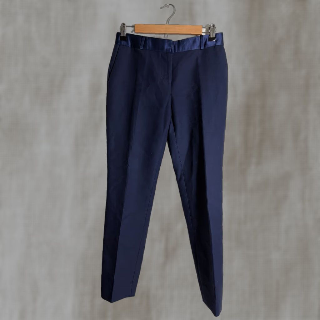 Vintage VINTAGE Kate Spade New York Women's Dress Pants Navy Blue Cotton Pleated Size 0 28x28 Flaws Belt Loop Missing Fastener Parts Womens Size 25" / US 0 / IT 36 - 1 Thumbnail