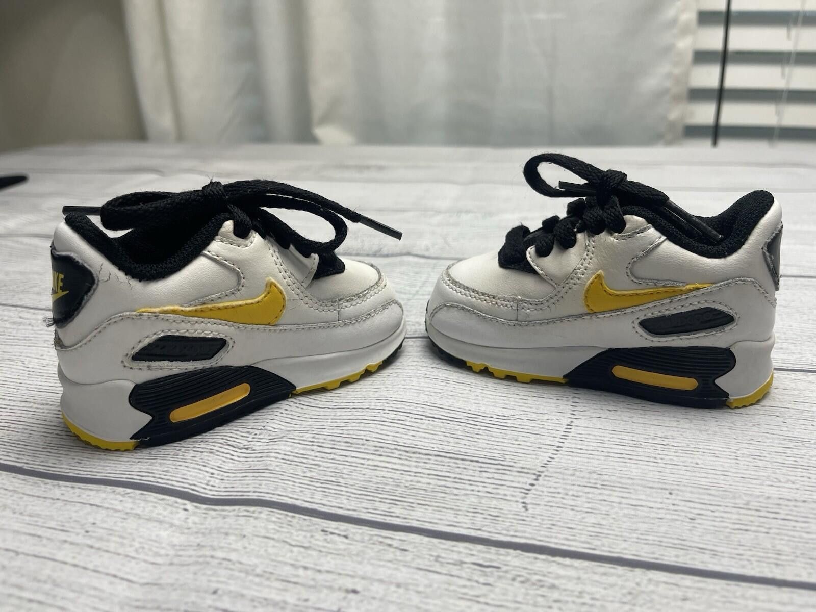 Nike Nike Air Max 90 Black Yellow Sneakers Infant Size 3c Size US 5 / EU 37 - 2 Thumbnail