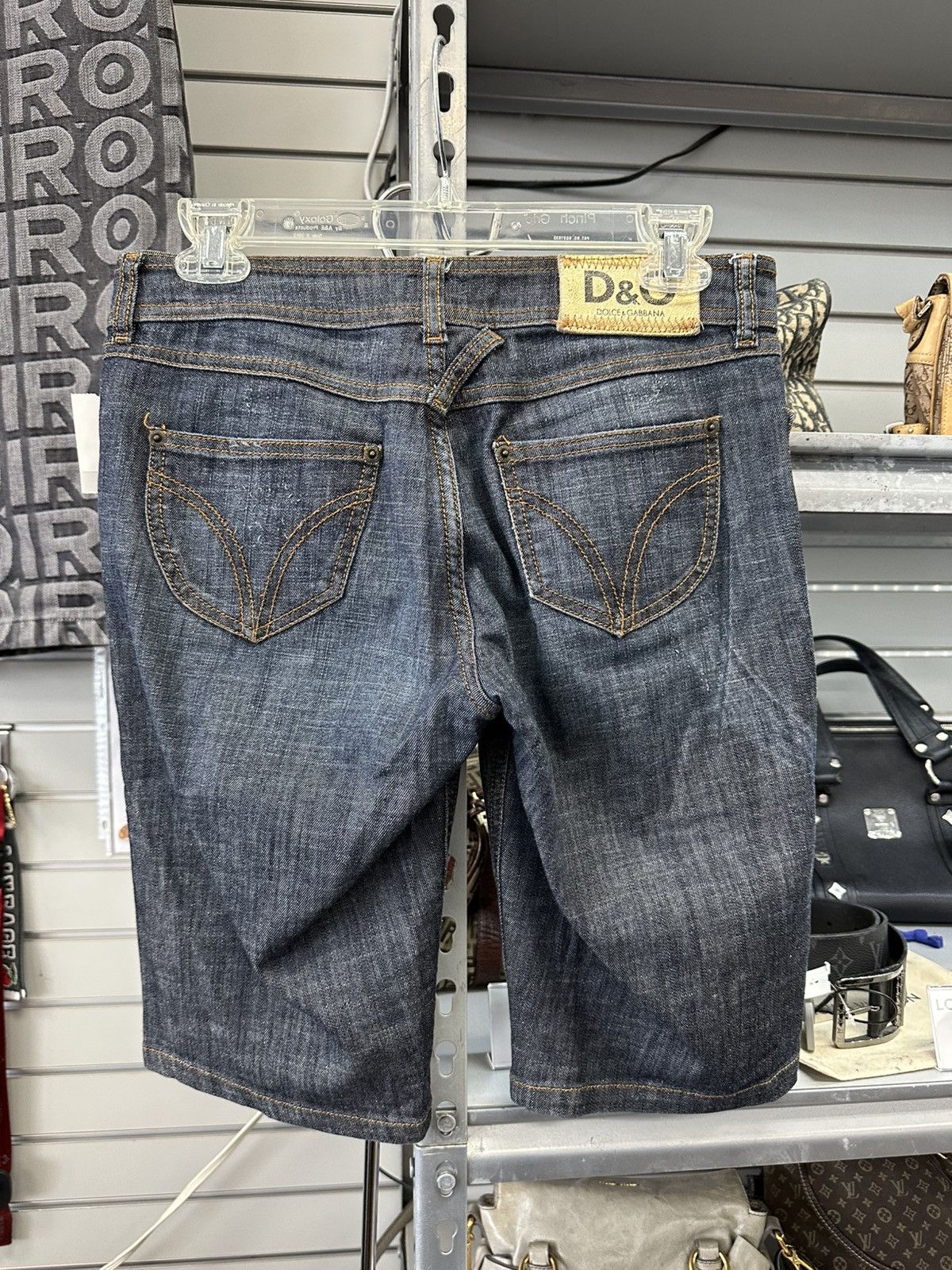 Dolce & Gabbana D&G SLIM DENIM LOGO SHORTS JORTS Size 26" / US 2 / IT 38 - 1 Thumbnail