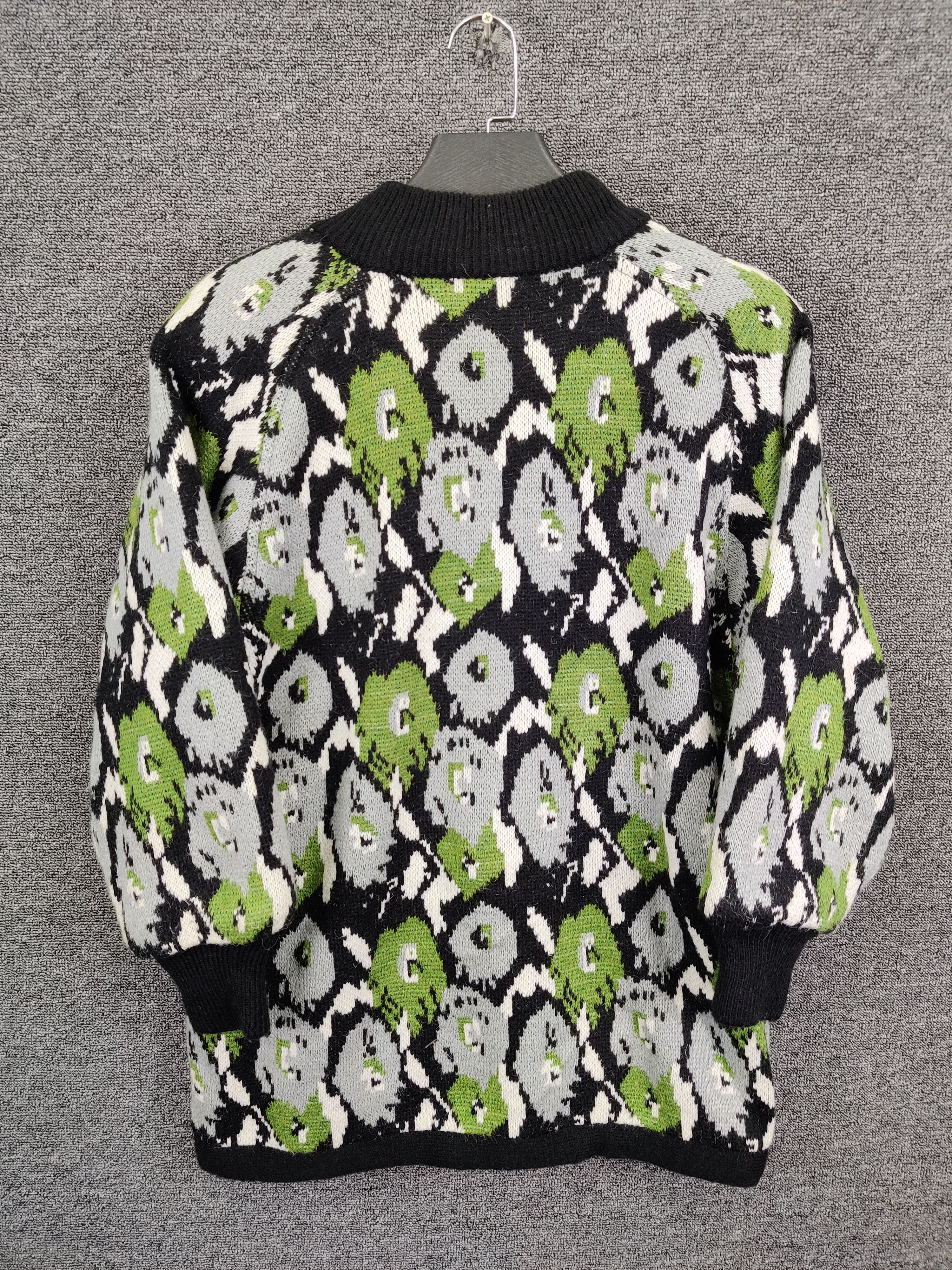 Japanese Brand Vintage Koret Floral Mohair Knit Cardigan Nice Design Size US L / EU 52-54 / 3 - 5 Thumbnail
