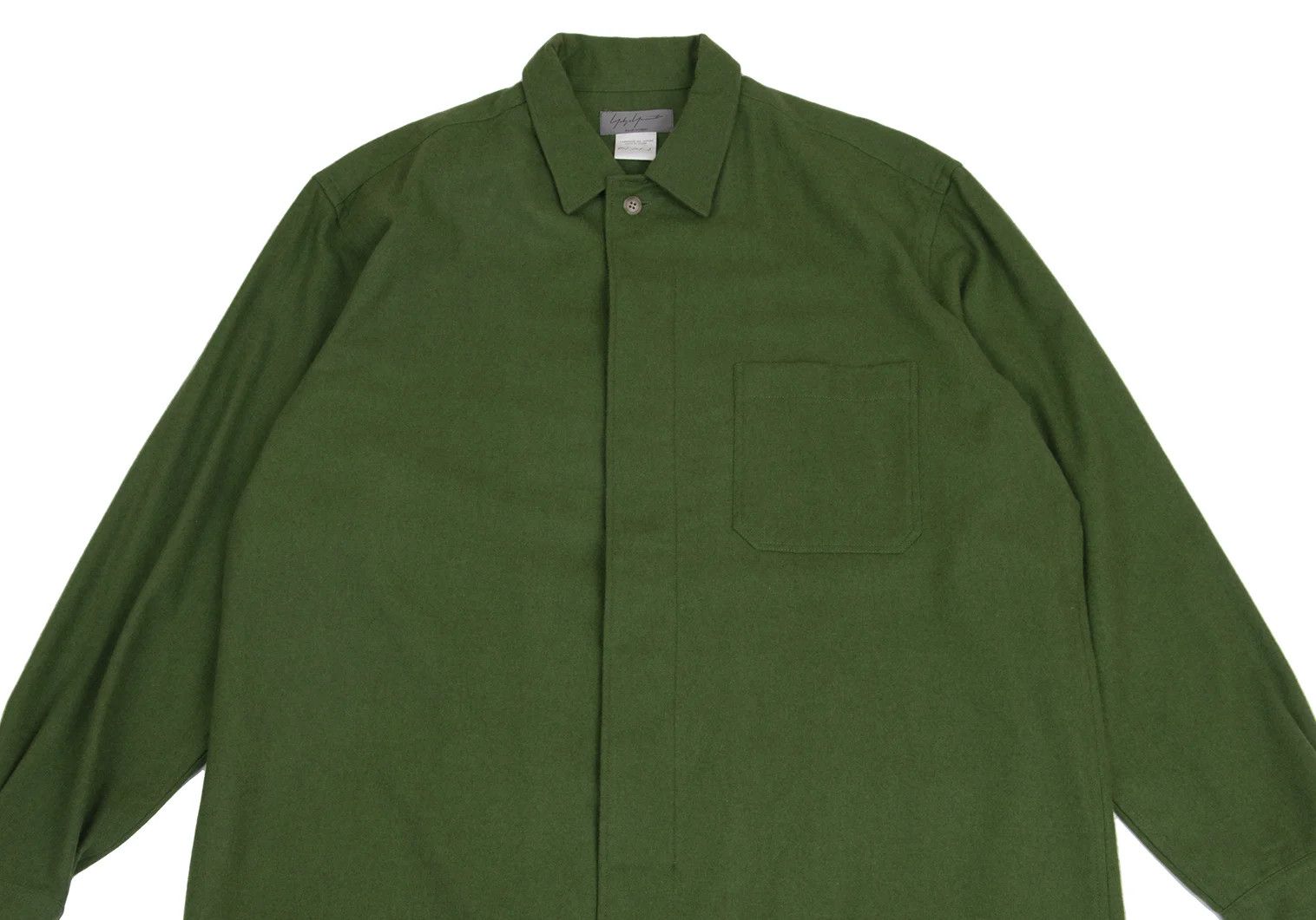 Yohji Yamamoto Yohji Yamamoto Flannel Shirt Green Size L Size US L / EU 52-54 / 3 - 2 Thumbnail