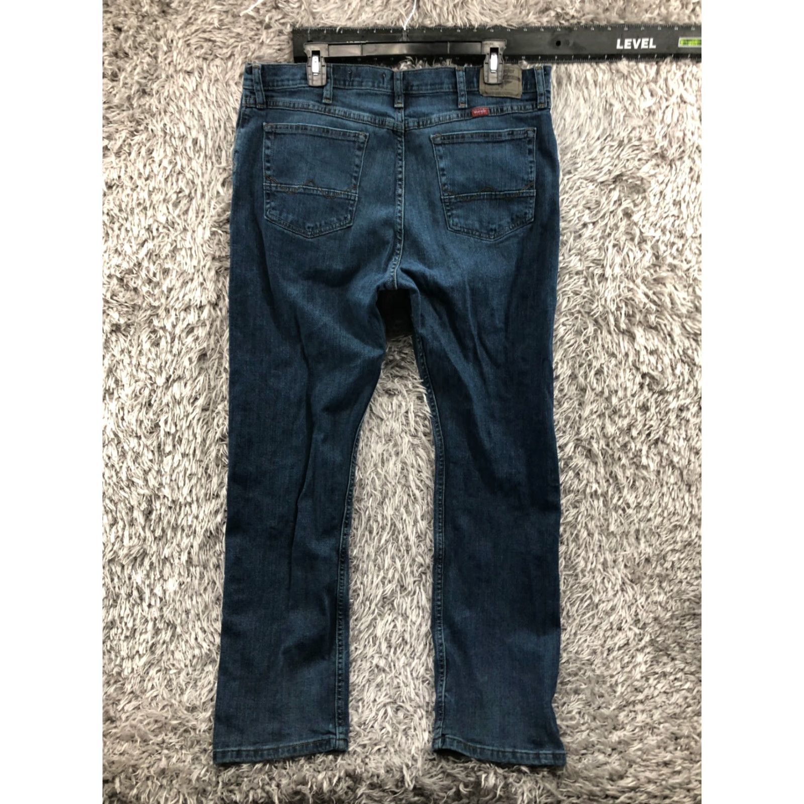 Wrangler Wrangler Slim Straight Jeans Size 38x32 Mens Mid Blue Wash Jeans Size US 38 / EU 54 - 7 Thumbnail