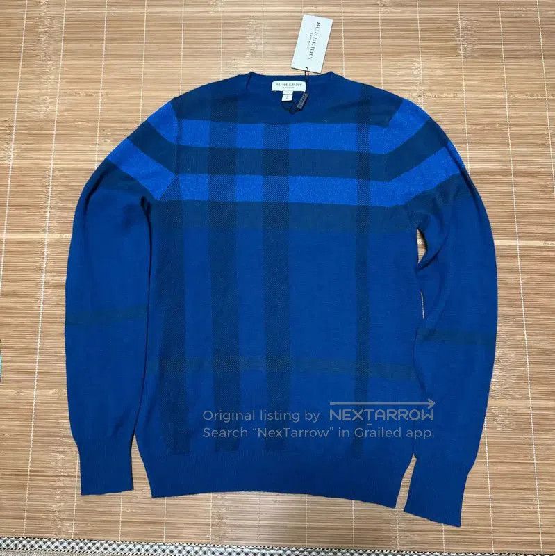 Burberry Burberry Blue Wool Blend Check Knit Sweater. Size US S / EU 44-46 / 1 - 1 Thumbnail