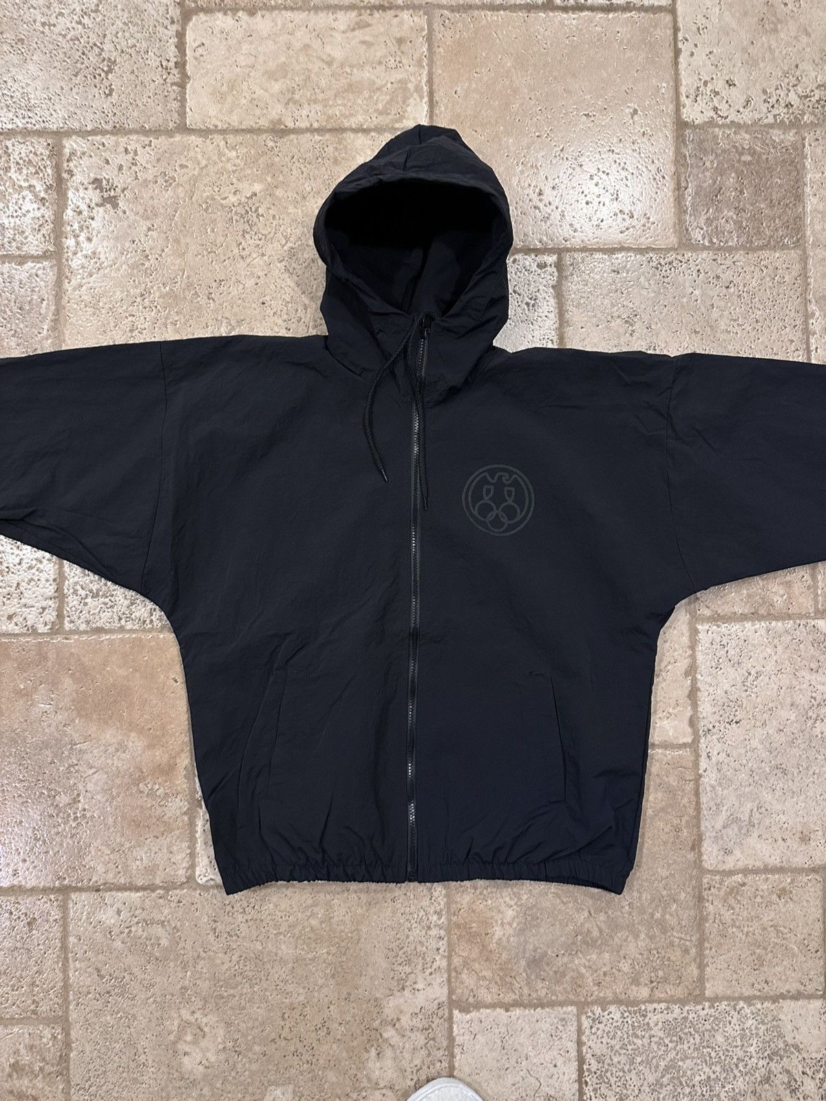 Yeezy Yeezy WB-01 04 Logo Black Windbreaker Nylon Zip Jacket Size US M / EU 48-50 / 2 - 4 Thumbnail