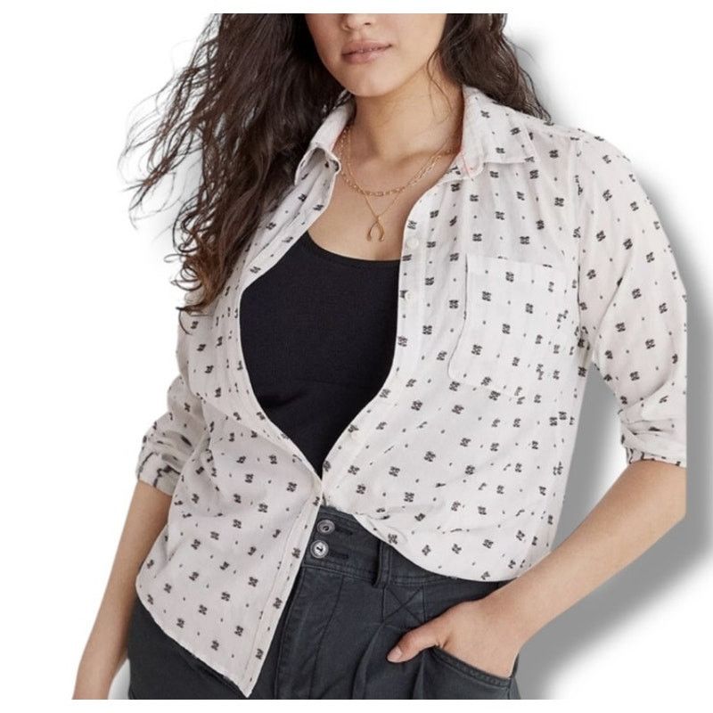 Anthropologie Anthropologie Maeve ClipDot button down shirt size 10 Size L / US 10 / IT 46 - 3 Thumbnail