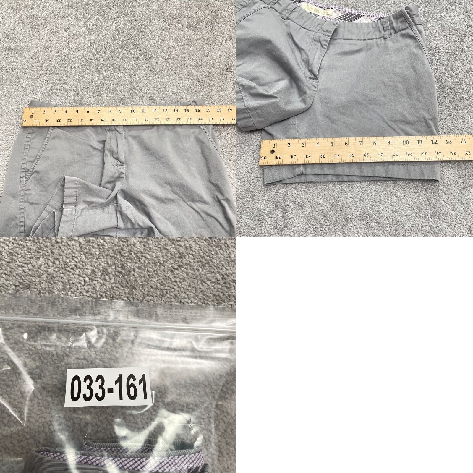 J.Crew J.CREW City Chino Shorts Womens 10 Gray Cotton Twill Casual Outdoor Zip Front Back Pocket Slim Breathable Stretch Size 32" / US 10 / IT 46 - 9 Thumbnail