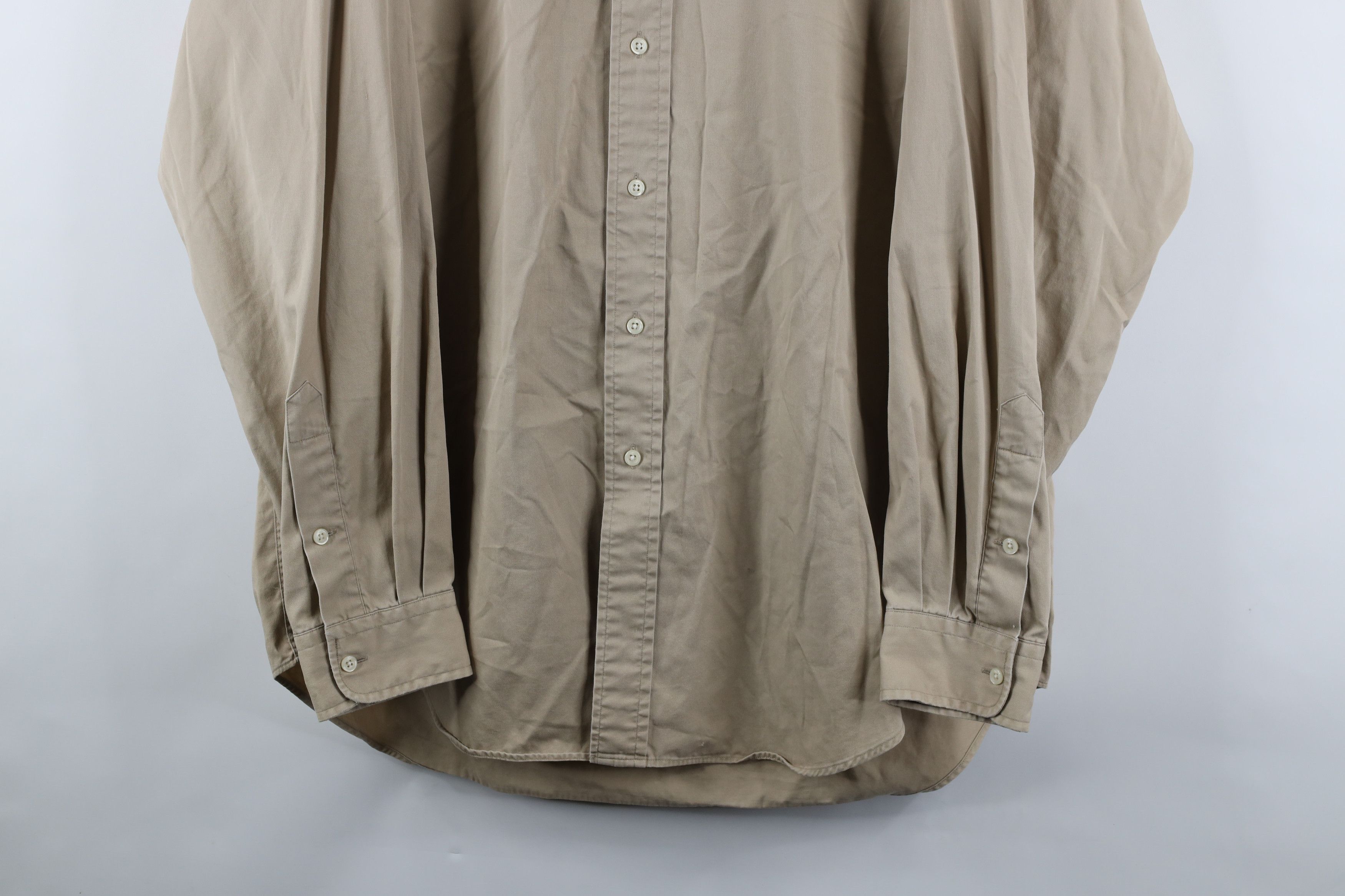Polo Ralph Lauren Vintage 90s Ralph Lauren Fit Button Down Shirt Beige USA Size US L / EU 52-54 / 3 - 3 Thumbnail