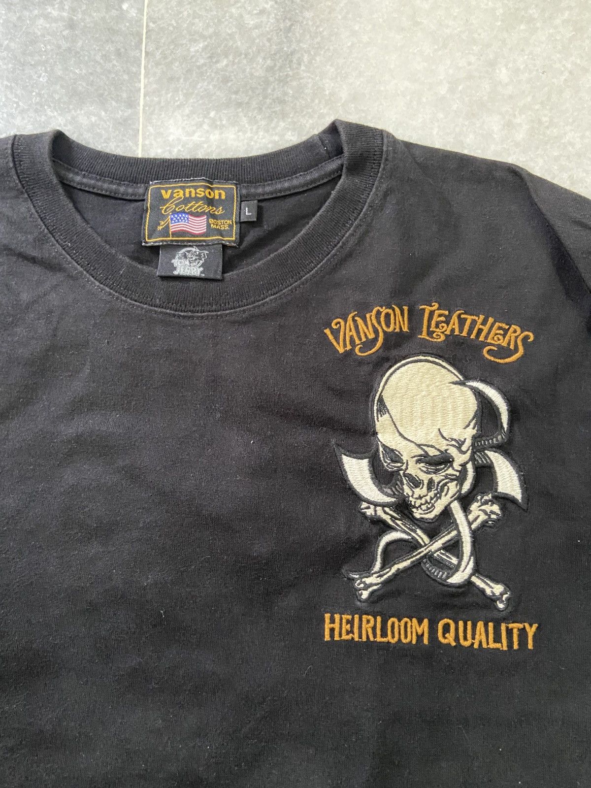 Vanson Leathers Vanson Leather X Felix The Cat Embroidered Logo T-Shirt Size US M / EU 48-50 / 2 - 8 Thumbnail