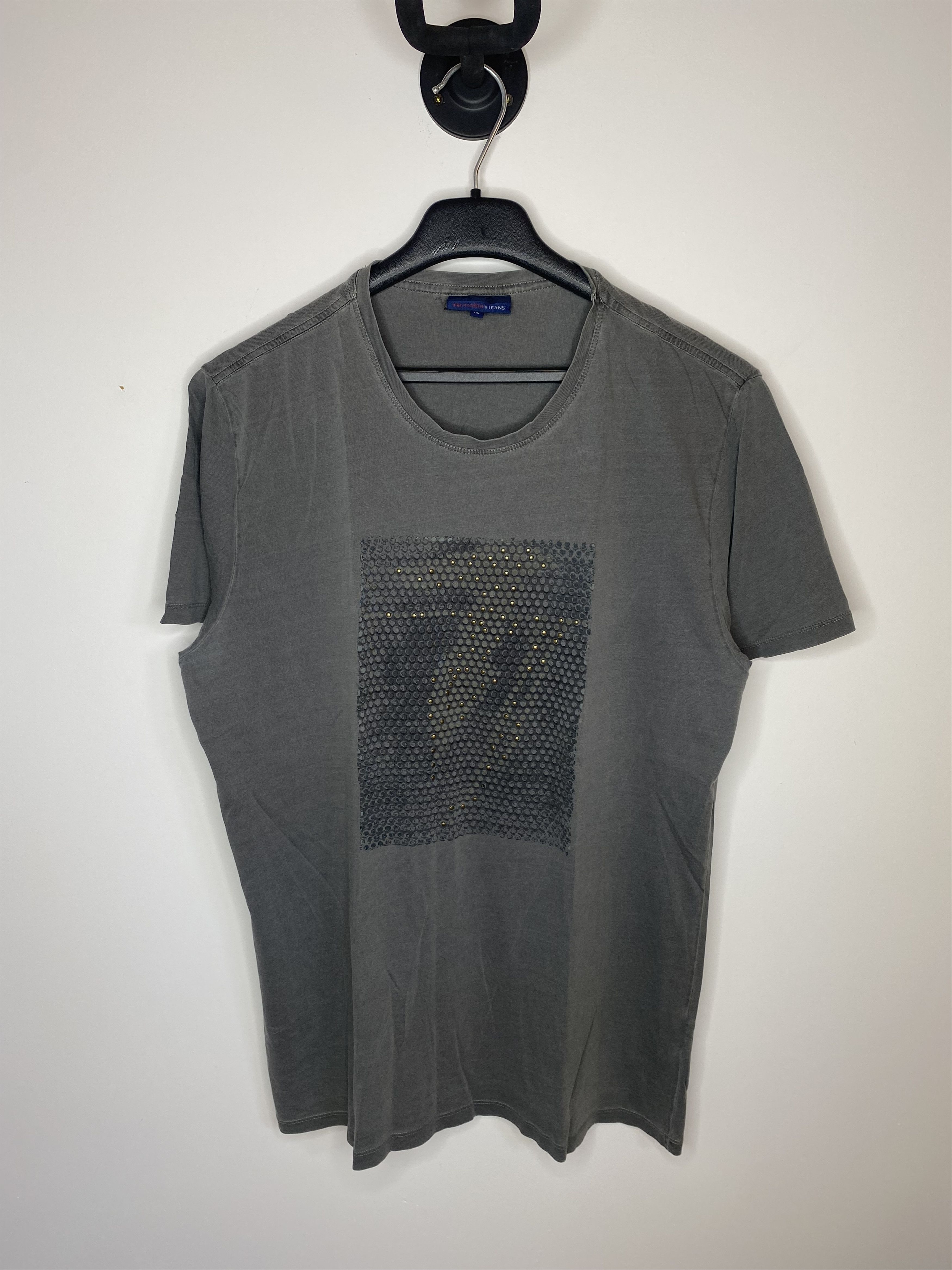 Trussardi TRUSSARDI JEANS T-SHIRT GRAY SIZE XL Size US XL / EU 56 / 4 - 1 Thumbnail