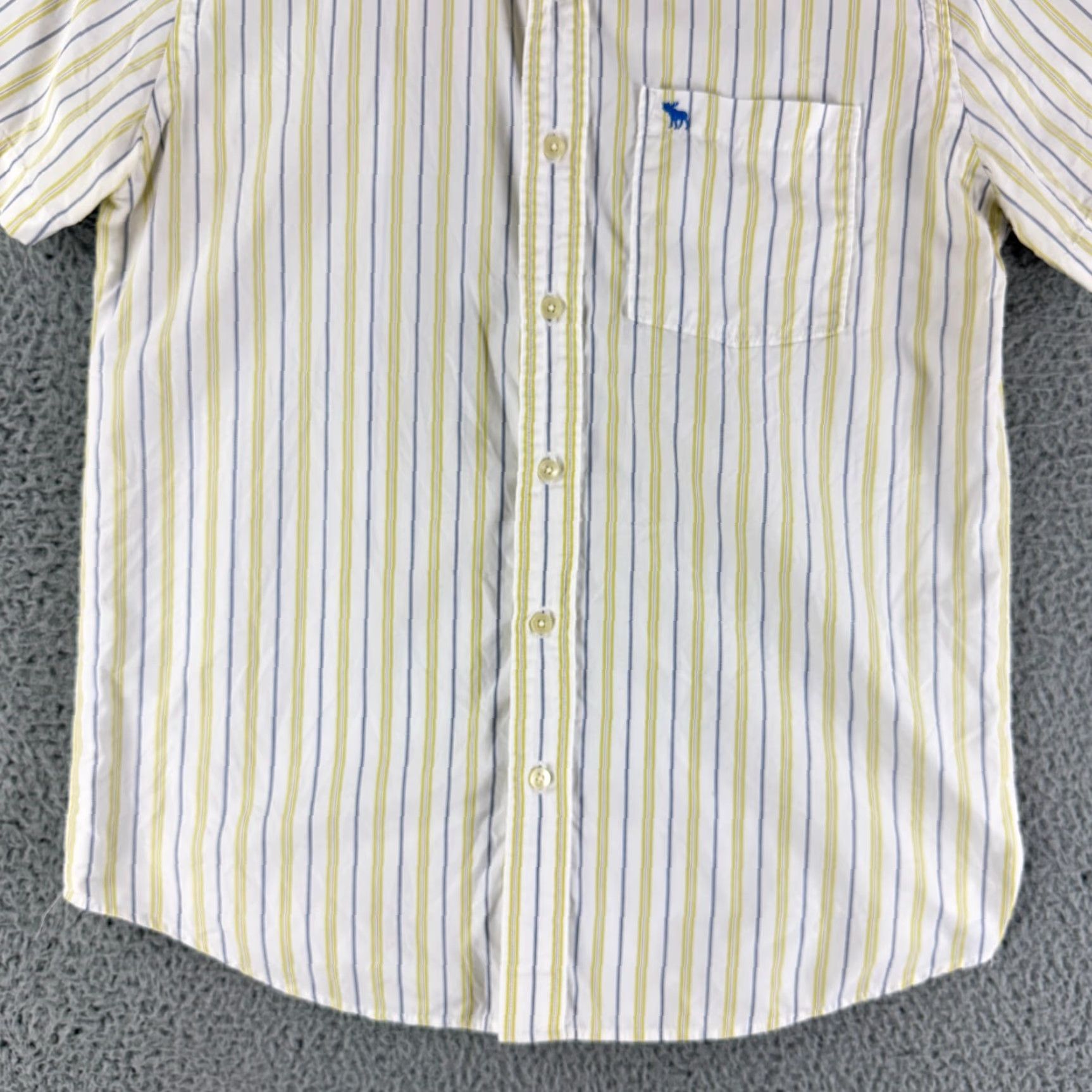 Abercrombie & Fitch VINTAGE Abercrombie & Fitch Button-Down Shirt Mens XL Yellow Stripe Muscle Shirt Size US XL / EU 56 / 4 - 4 Thumbnail