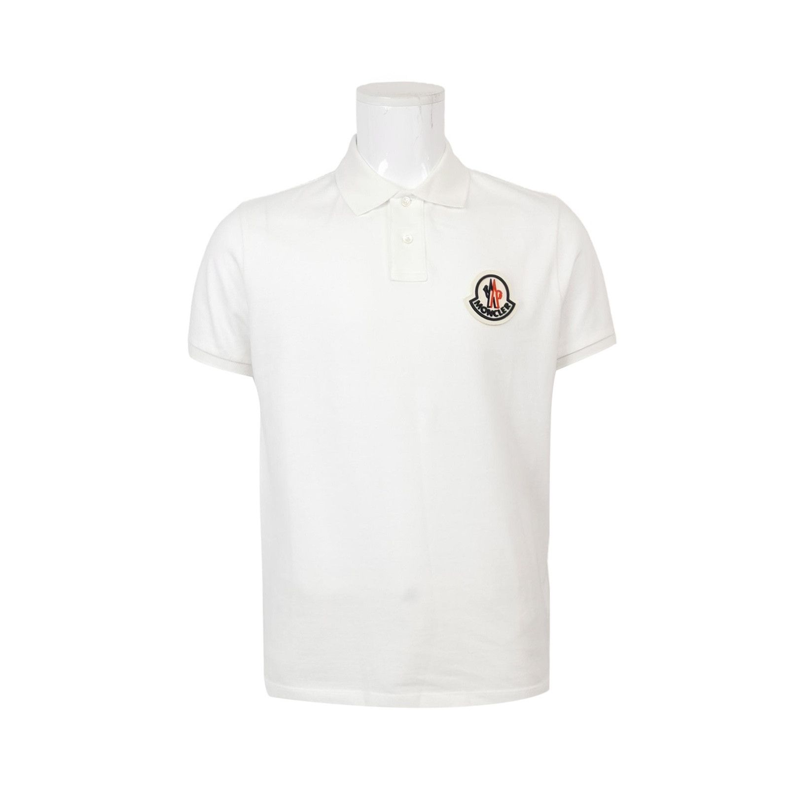 Moncler Moncler L Size White Cotton Polo Shirt Size US L / EU 52-54 / 3 - 1 Thumbnail