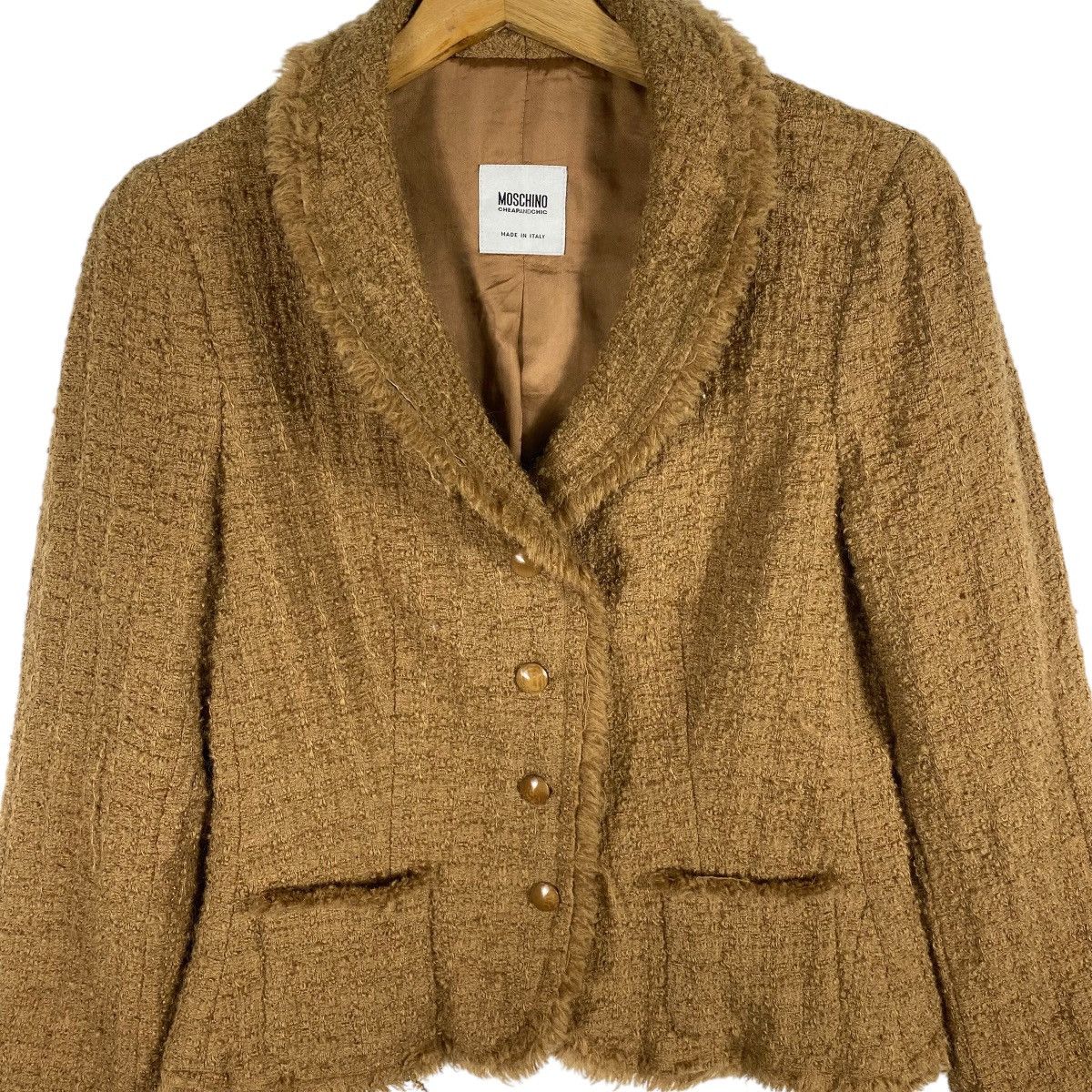 Moschino Moschino Cheap And Chic Wool Button Jacket Brown Colour Size M / US 6-8 / IT 42-44 - 4 Thumbnail