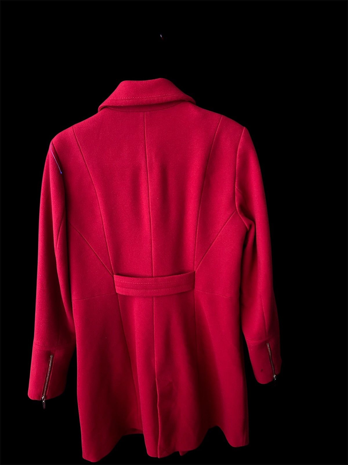 White House Black Market White House Black Market RedAsymmetrical Zip Wool-Blend Coat Size M / US 6-8 / IT 42-44 - 2 Thumbnail