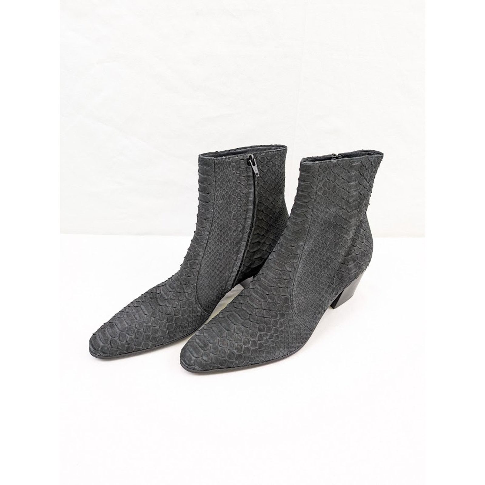 Saint Laurent Paris o1rshd1 Vassili 60 Pitone / Python Boots in Nero Size US 9 / EU 42 - 16 Thumbnail