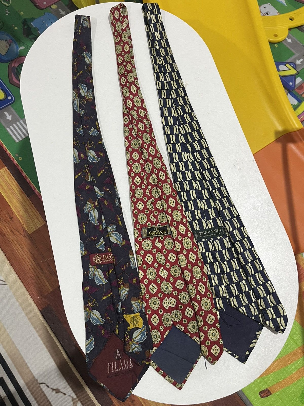 Alviero Martini Vintage Italian Silk Tie Set Alviero Martini Giovanni Vighi Size ONE SIZE - 7 Thumbnail