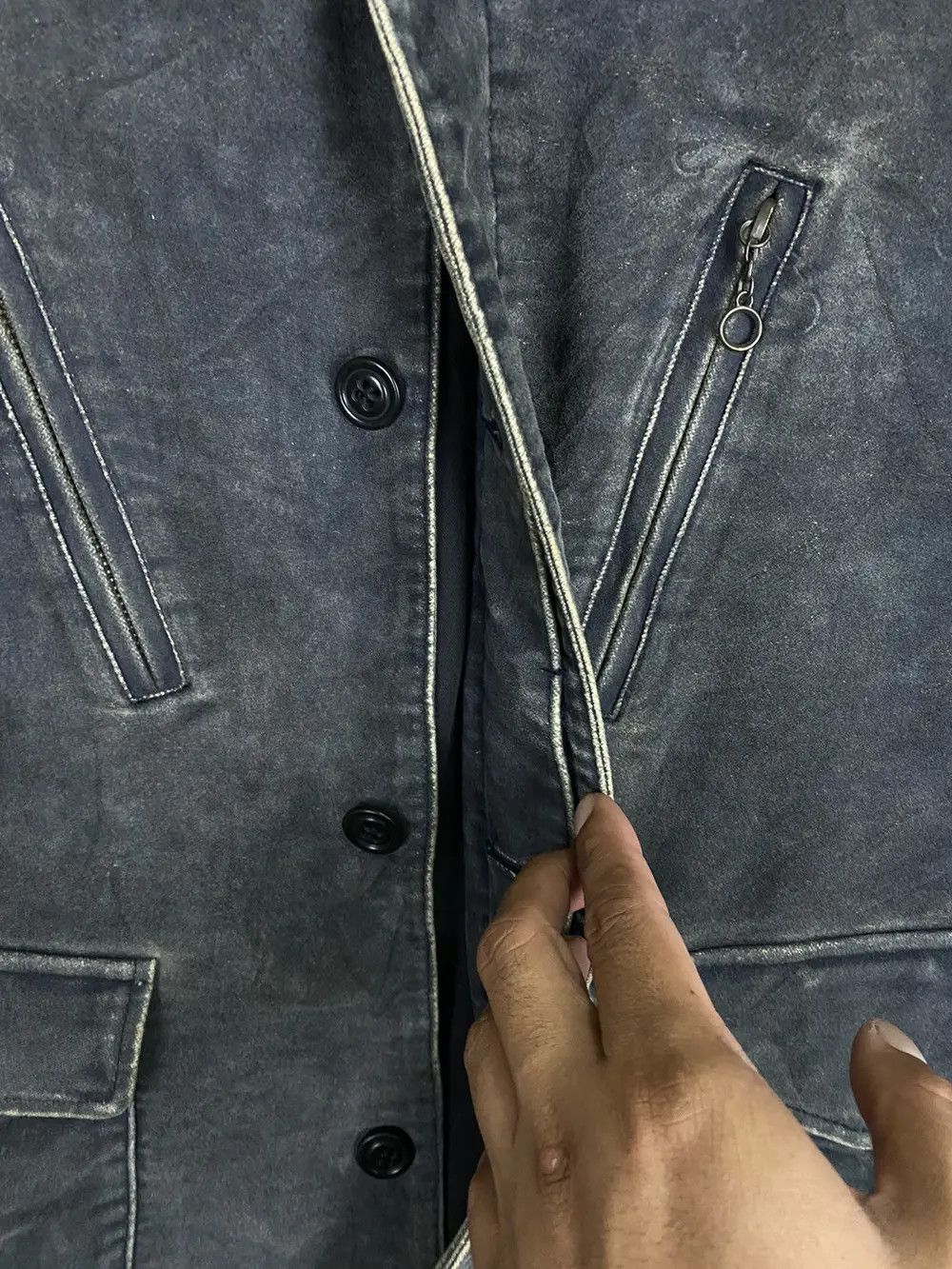 ADAM ET ROPE × Japanese Brand × Vintage Vtg Adam Et Rope Suede Military Jacket Size US S / EU 44-46 / 1 - 9 Thumbnail
