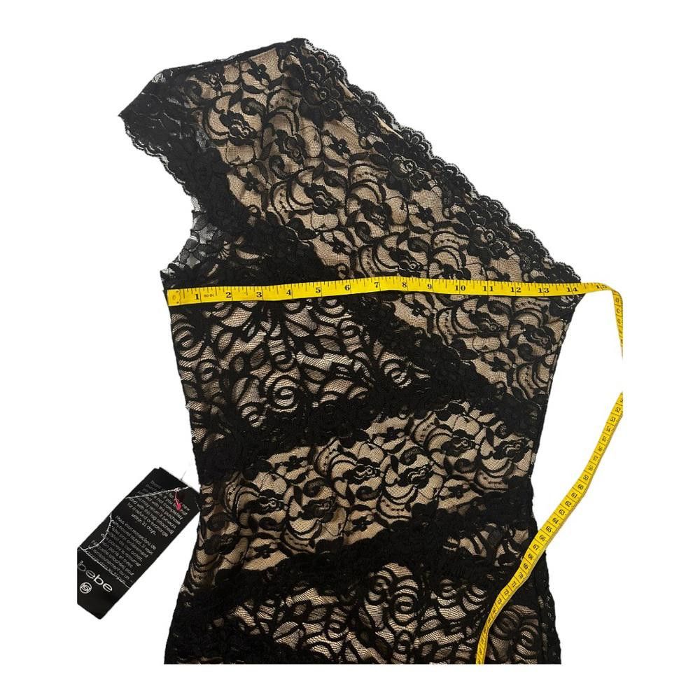 United Colors Of Benetton Bebe l NWT Black Lace One Shoulder Bandage Dress XS Size XS / US 0-2 / IT 36-38 - 4 Thumbnail