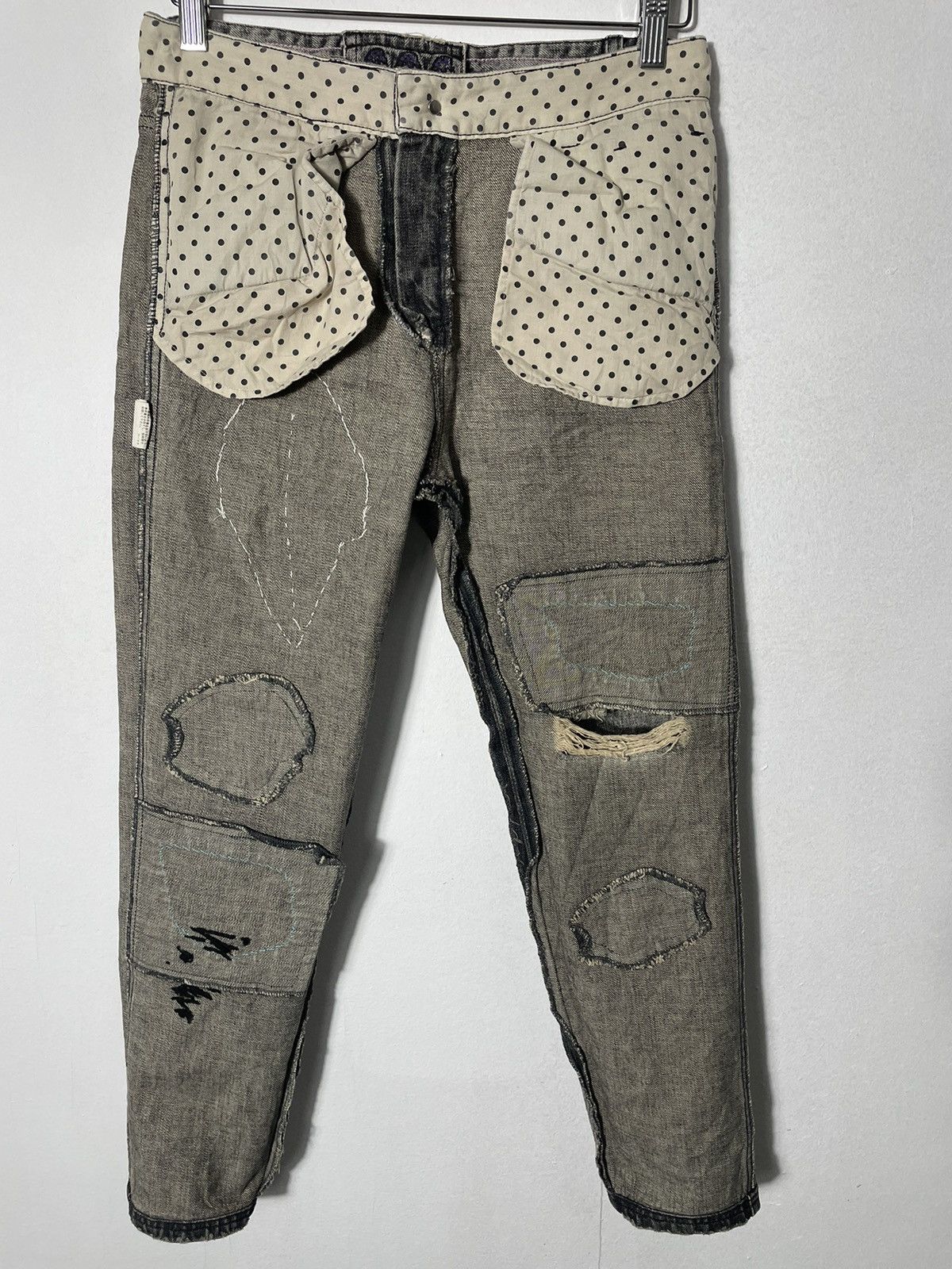 Japanese Brand Candy Stripper Art Design Jeans Rare Size US 29 - 9 Thumbnail
