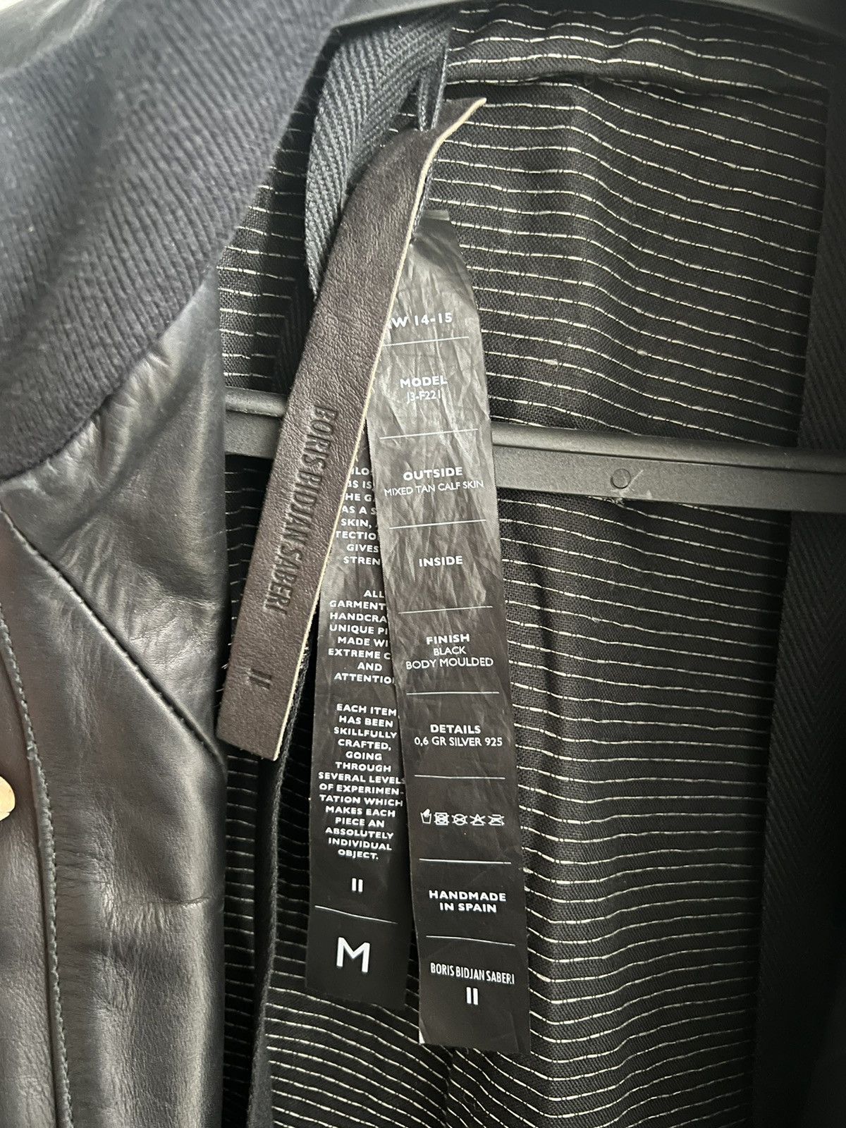 Boris Bidjan Saberi Boris Bidjan Saberi j3 leather jacket Size US M / EU 48-50 / 2 - 9 Thumbnail