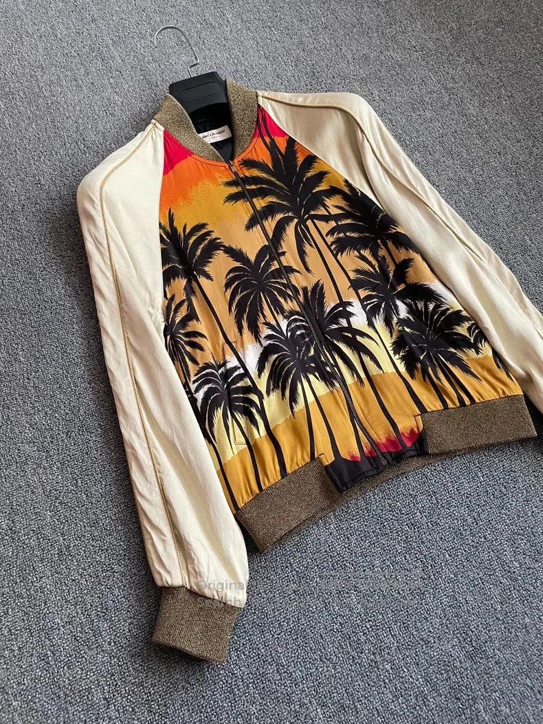 Saint Laurent Paris Saint Laurent Palm Tree Print Jacket . Size US S / EU 44-46 / 1 - 3 Thumbnail