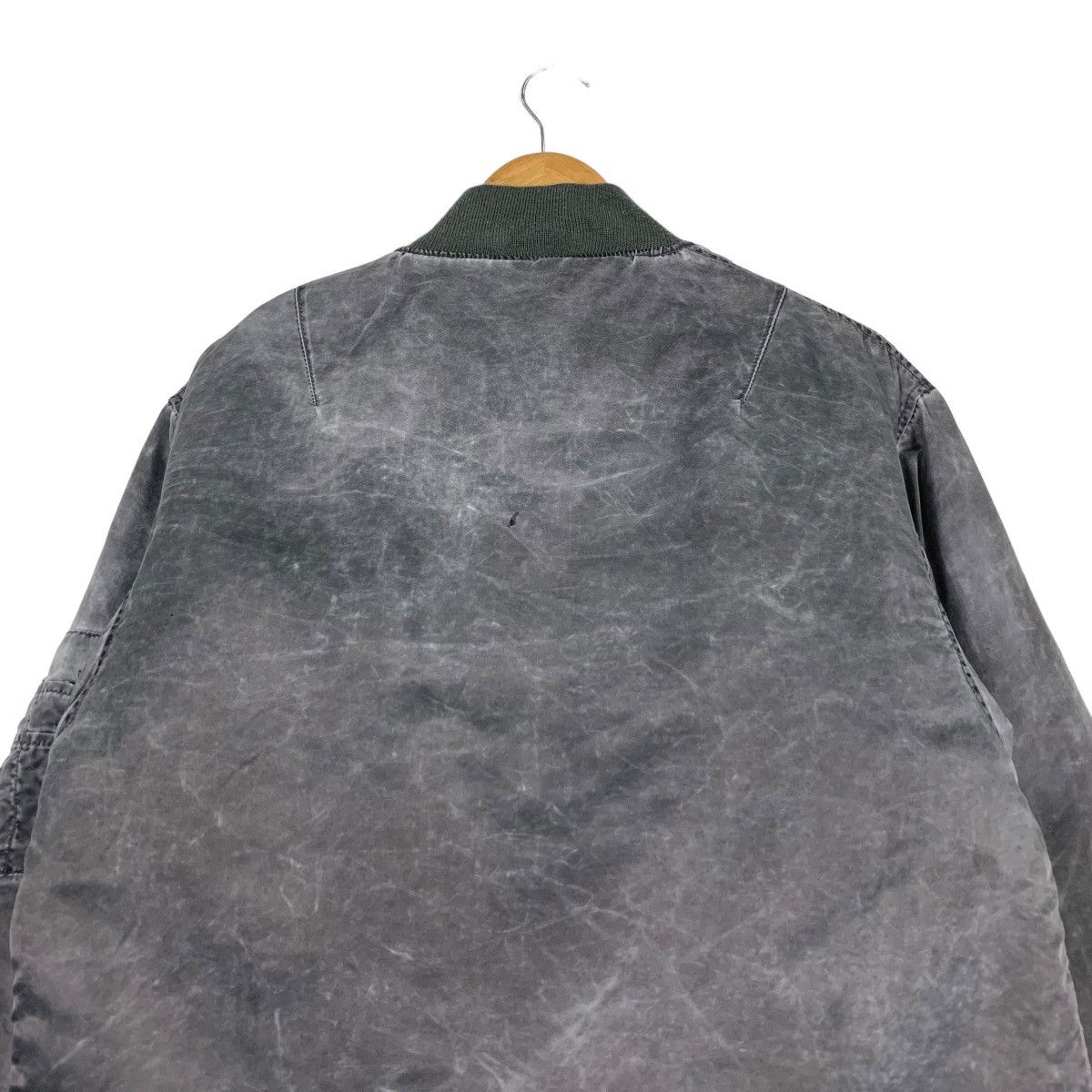 Japanese Brand NTW New Trend World Gray Washed Bomber Jacket #1084-C49 Size US L / EU 52-54 / 3 - 8 Thumbnail