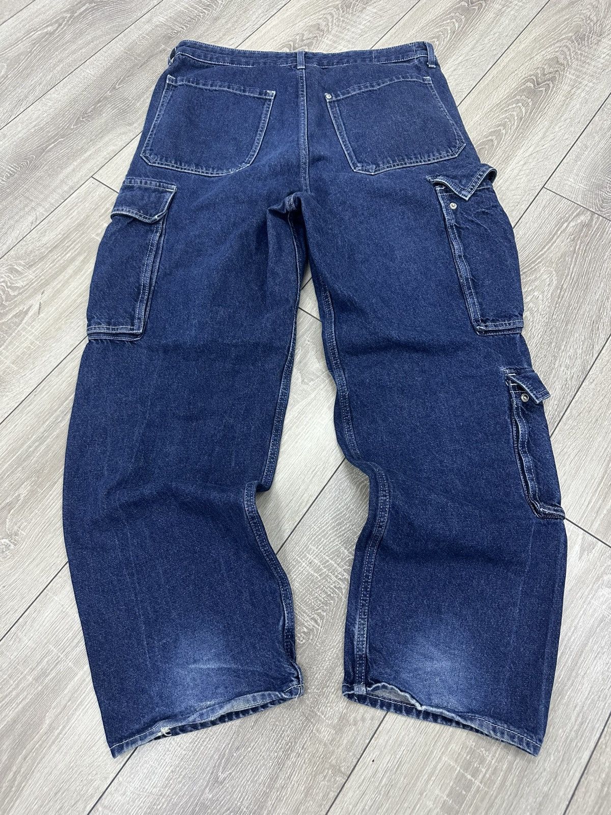 Vintage Baggy Loose Cargo Y2K Jeans Avantgarde Size US 32 / EU 48 - 3 Thumbnail