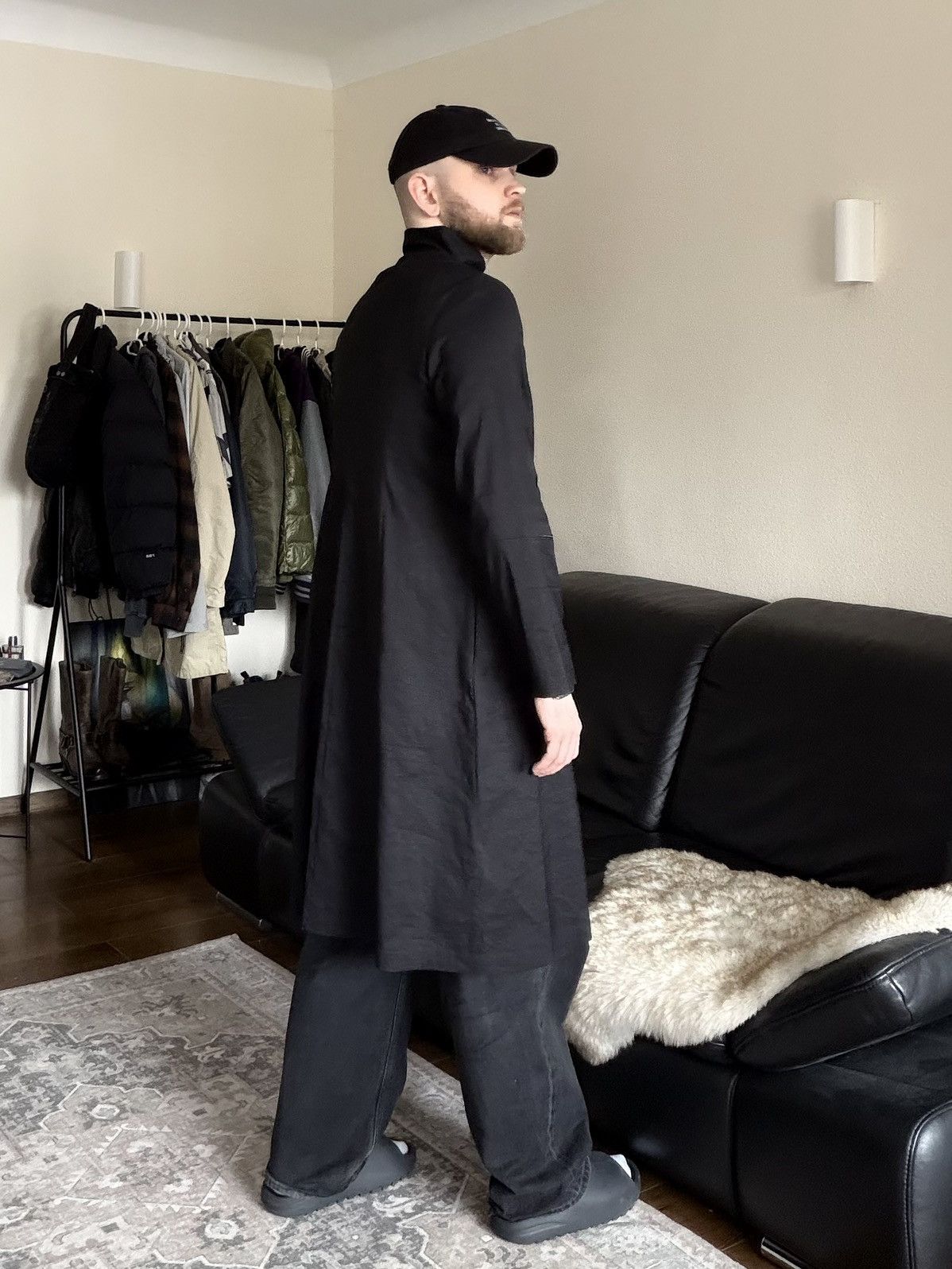 Other Yukai Black Minimal Long Coat Y2K Designer Avant Garde Size M / US 6-8 / IT 42-44 - 11 Thumbnail