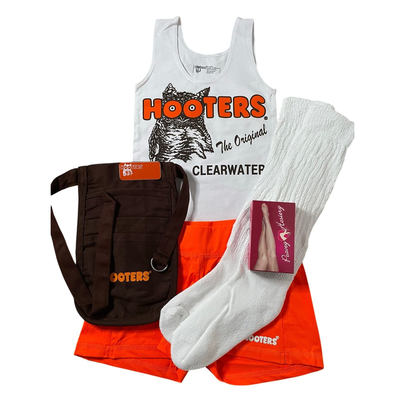 Other New Hooters Tank Shorts Pouch Name Tag Socks Pantyhose Xs Size XS / US 0-2 / IT 36-38 - 1 Thumbnail