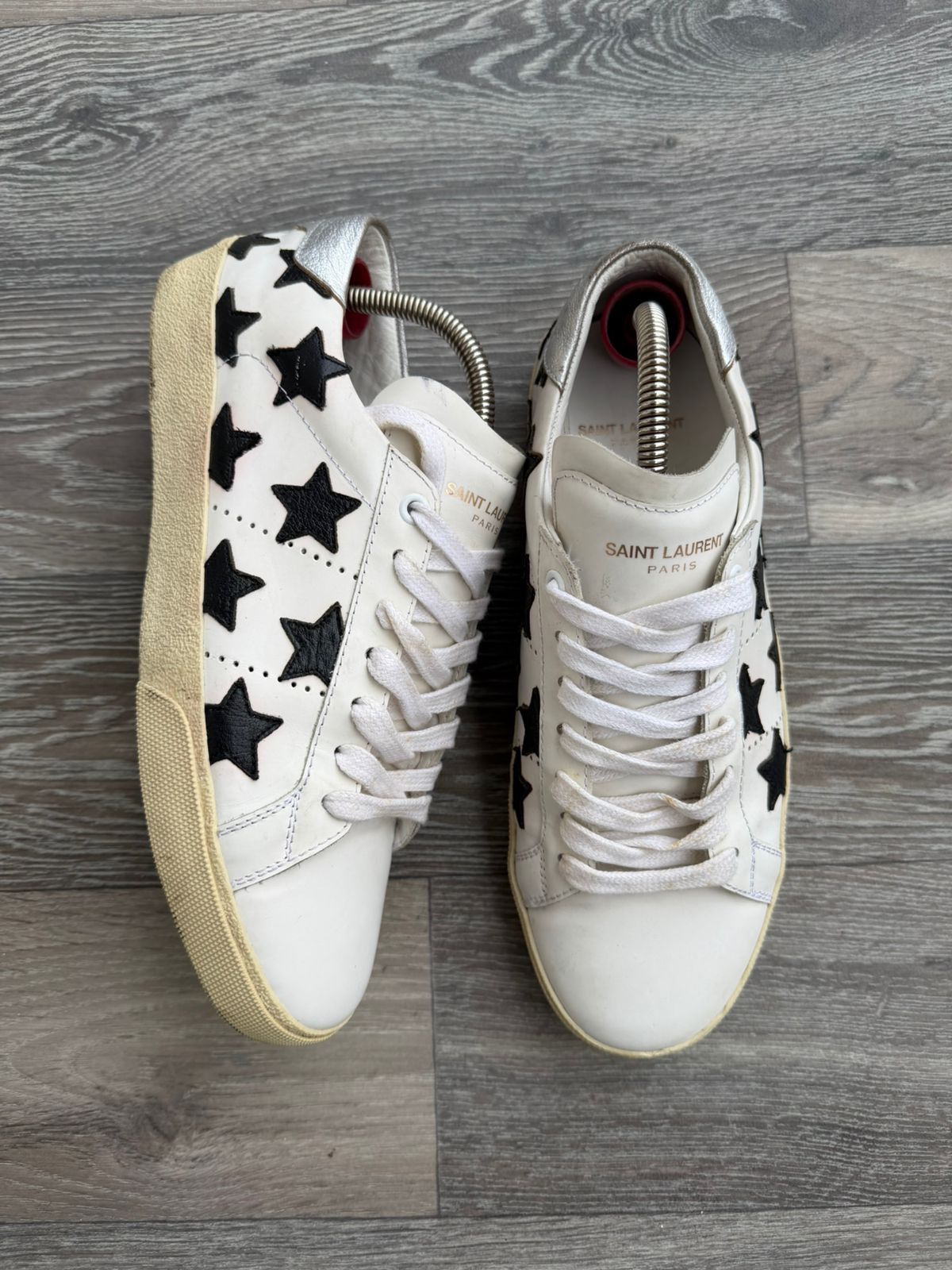 Saint Laurent Paris Saint Laurent SL/06 Black Star Patches Sneakers Sz 40 Size US 7 / EU 40 - 17 Thumbnail