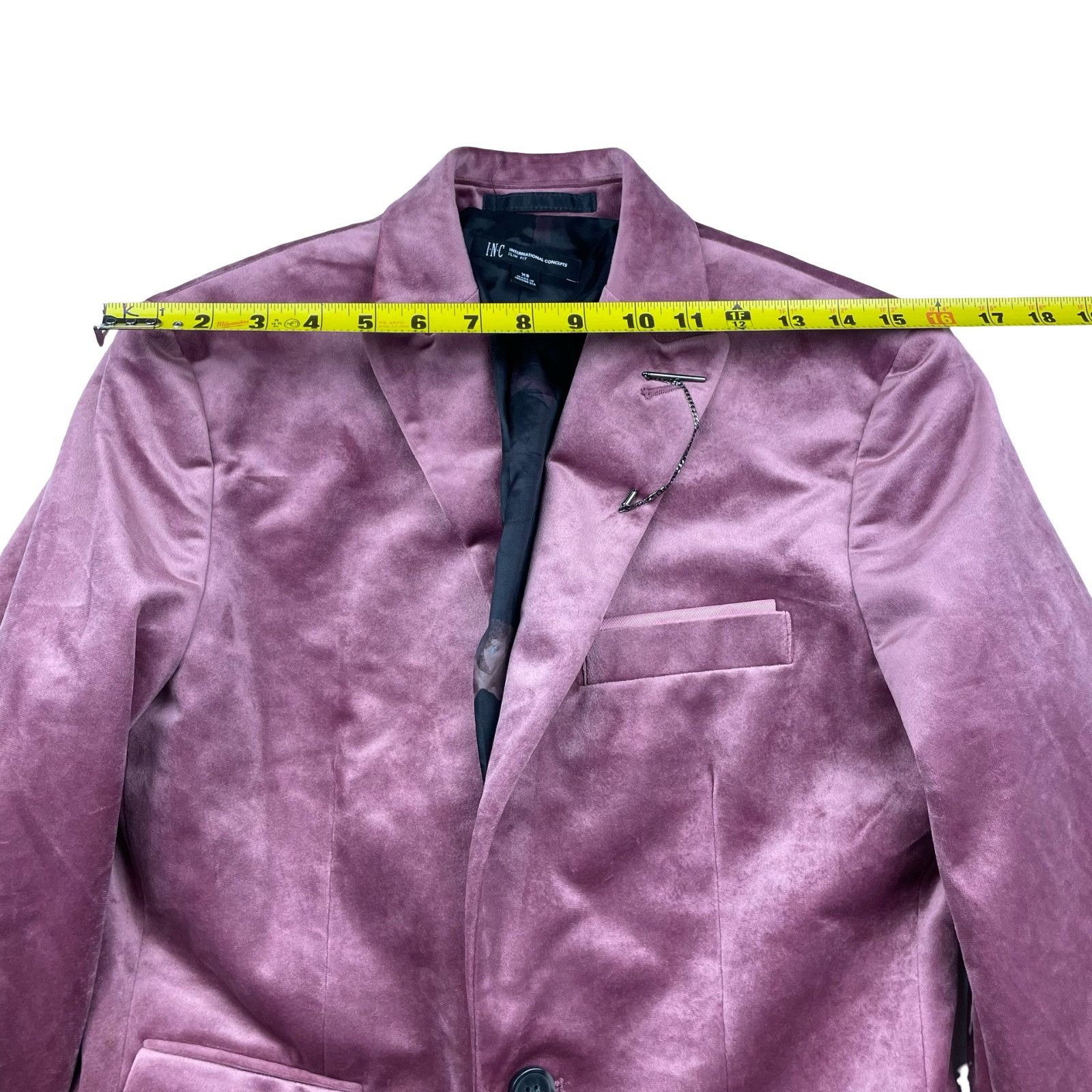 I.N.C NEW INC International Concepts Men's Velvet Slim Tuxedo Suit Size 34R - 10 Thumbnail