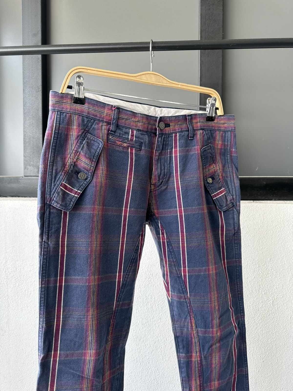 Hysteric Glamour 00's Ozone Rock punk rockabilly plaid 5 pocket pant Size US 33 - 8 Thumbnail