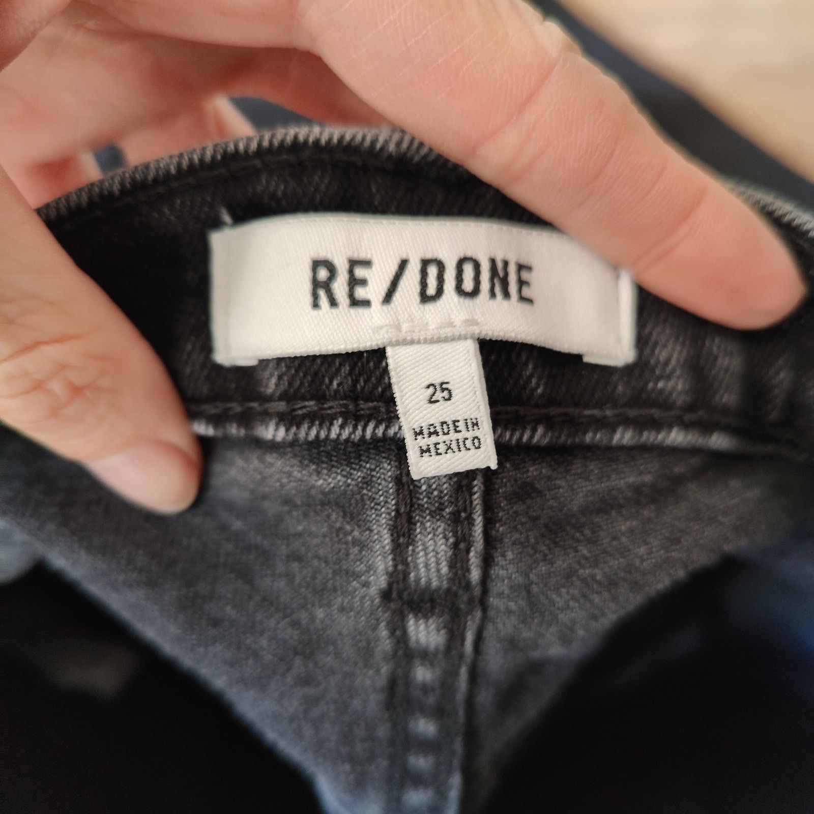 RE/DONE Re/Done Originals 70s Straight Jeans Womens 25 Washed Noir Size 25" / US 0 / IT 36 - 8 Thumbnail