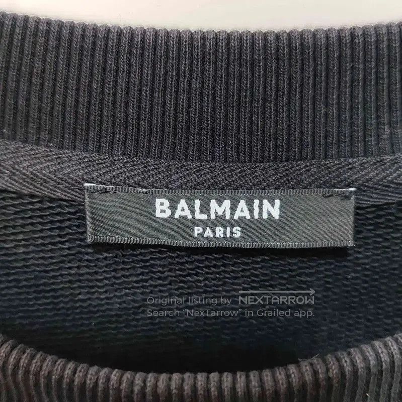 Balmain Balmain Black Cotton Men's Sweatshirt . Size US S / EU 44-46 / 1 - 3 Thumbnail