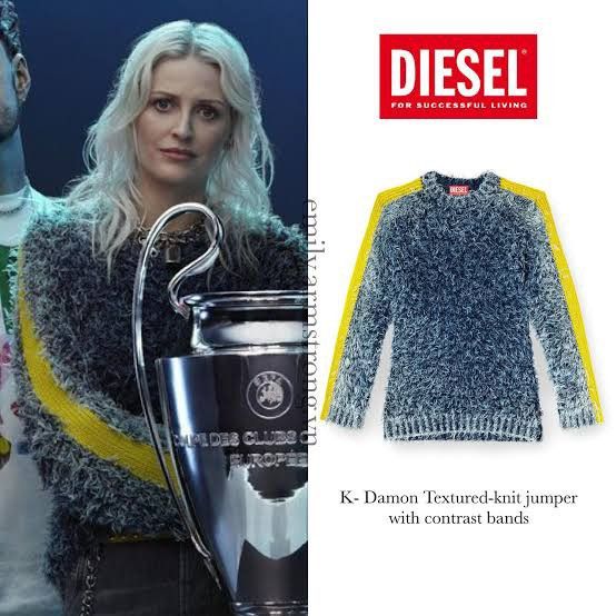 Diesel DIESEL Blue & Yellow K-Damon Sweater Size US L / EU 52-54 / 3 - 4 Thumbnail