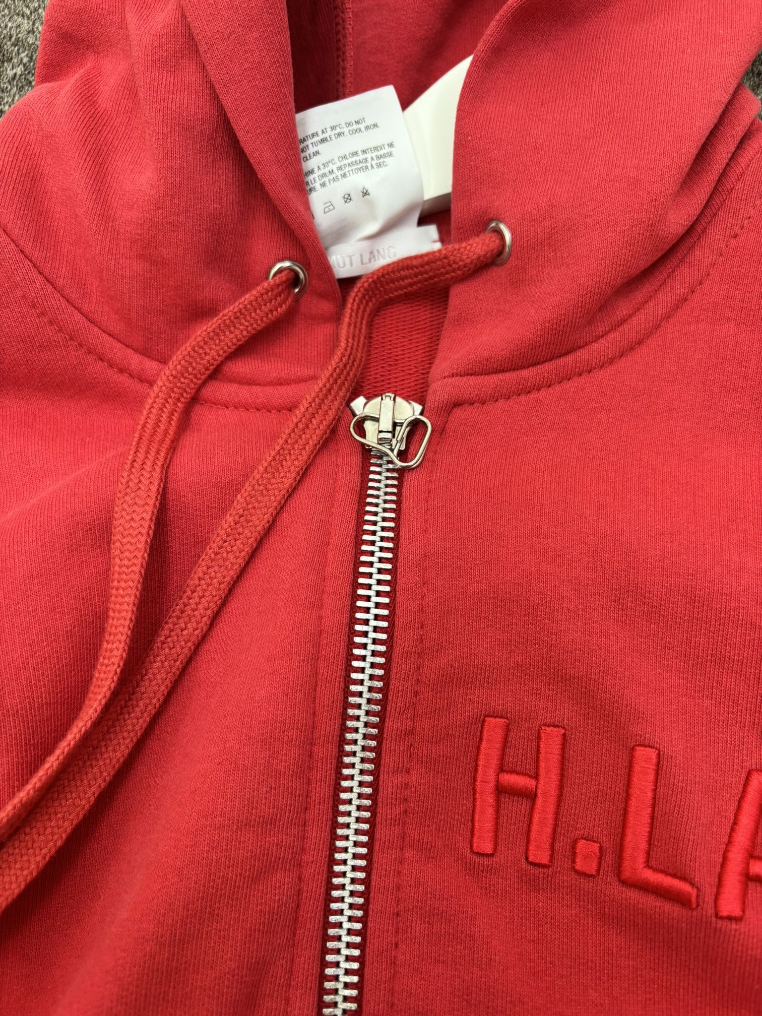 Helmut Lang RED HELMUT LANG ZIP UP HOODIE SWEATER SIZE S Size US S / EU 44-46 / 1 - 4 Thumbnail