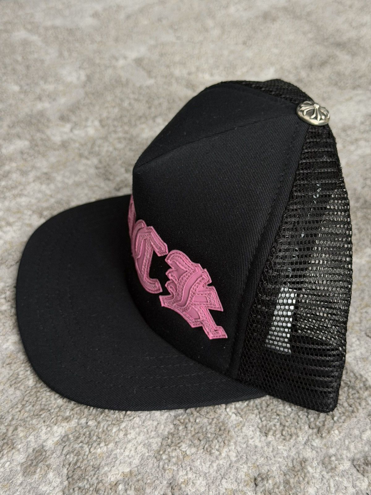 Chrome Hearts Chrome Hearts FUCK LEATHER PINK PATCH TRUCKER Size ONE SIZE - 4 Thumbnail