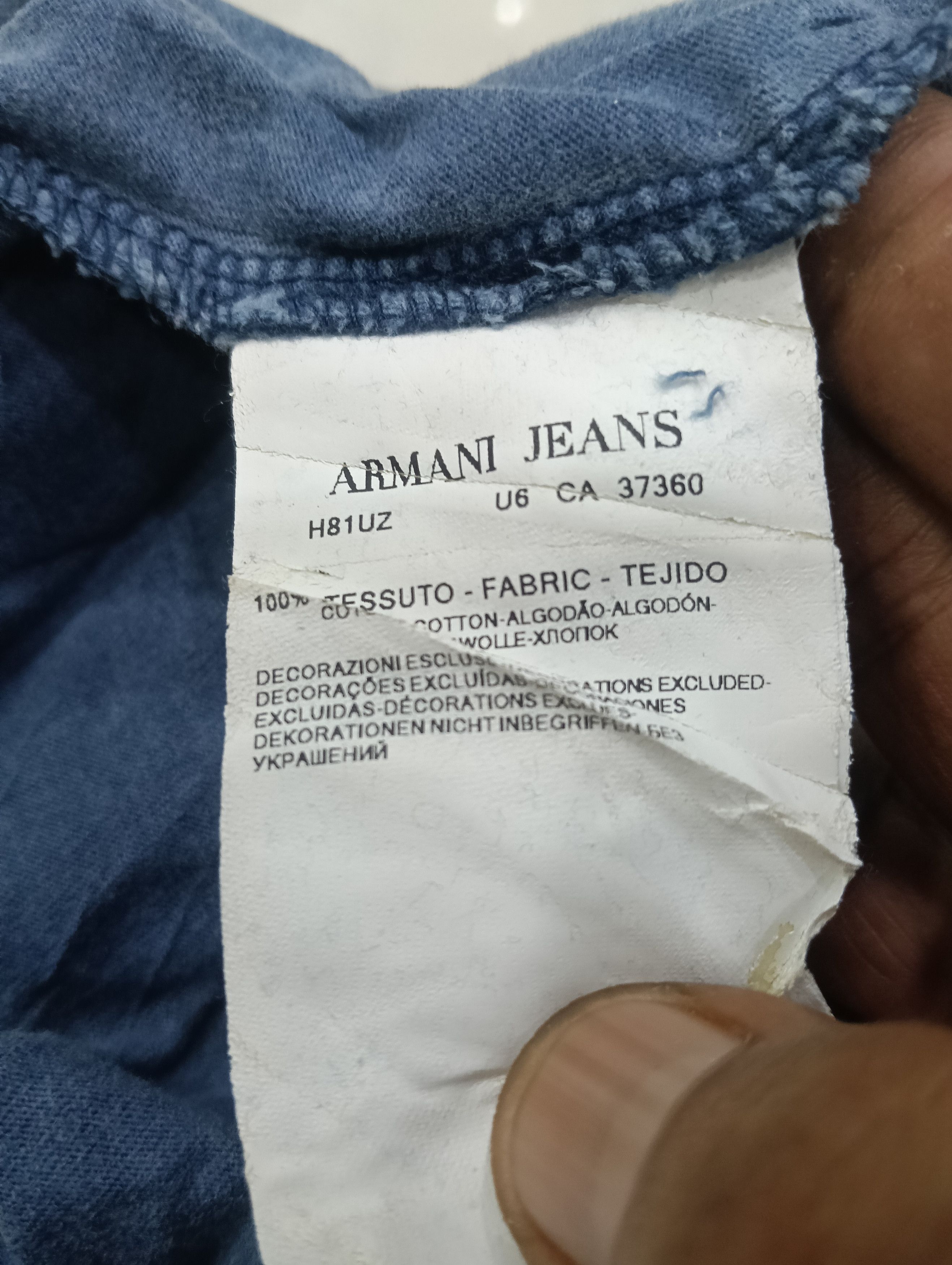 Armani Armani Jeans Long Sleeve Shirt Size US XL / EU 56 / 4 - 8 Thumbnail