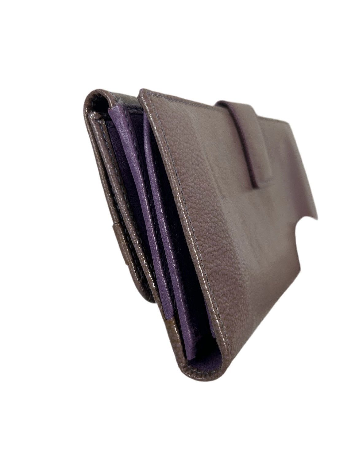 Salvatore Ferragamo Ferragamo Purple Leather Long Wallet Size ONE SIZE - 9 Thumbnail