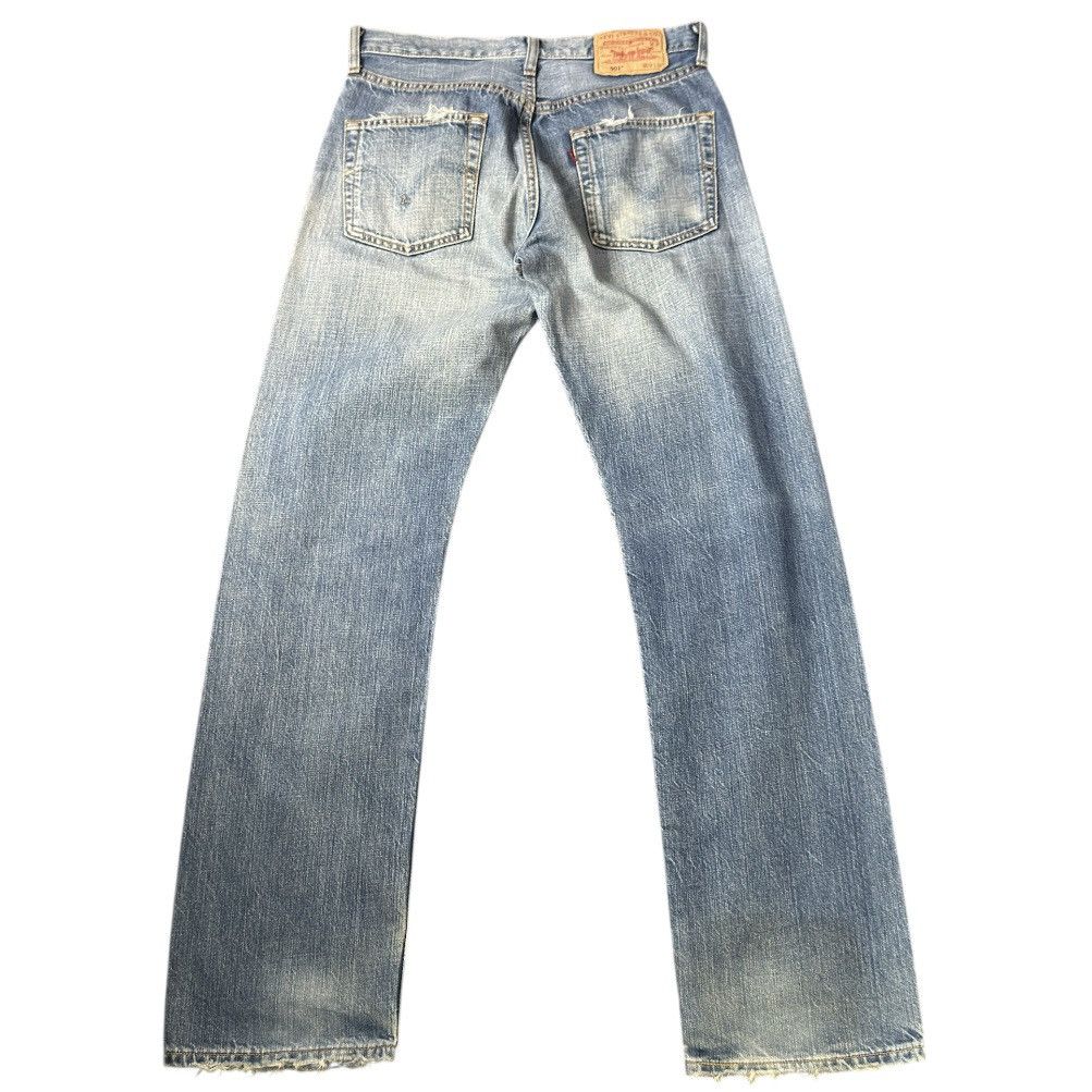 Levi's Vintage Y2K Levis 501 Distressed Aging Denim W29 Size US 29 - 2 Thumbnail