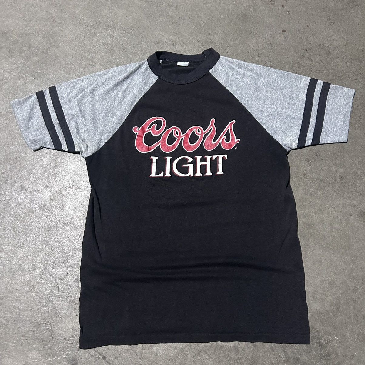 Anvil 70s coors light beer raglan tee shirt Size US M / EU 48-50 / 2 - 1 Thumbnail