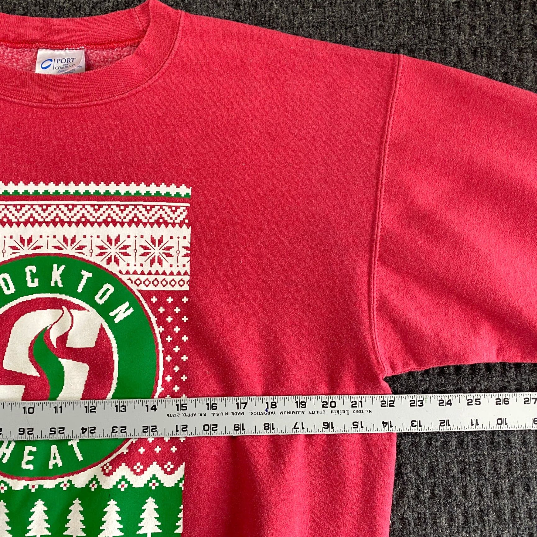 Port Authority VINTAGE Port Authority Stockton HEAT Christmas Crewneck Sweater Sweatshirt Red L Unisex Adults Long Sleeve Crew Neck Cotton Fleece Size US L / EU 52-54 / 3 - 4 Thumbnail