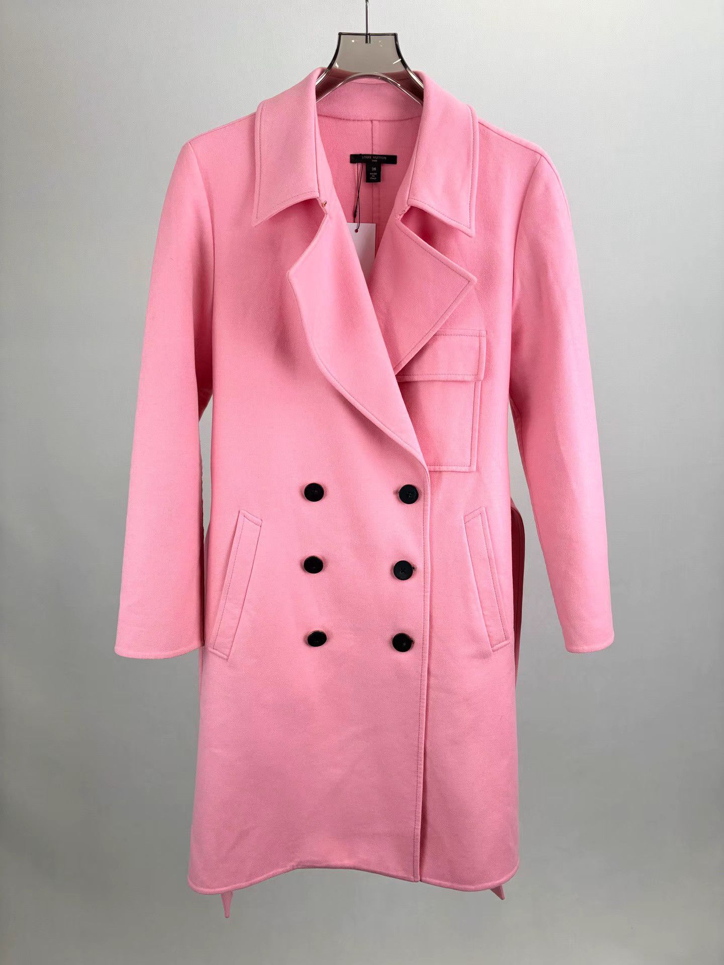 Louis Vuitton LOUIS VUITTON LV Runway Pink Wool Coat Size XS / US 0-2 / IT 36-38 - 1 Thumbnail