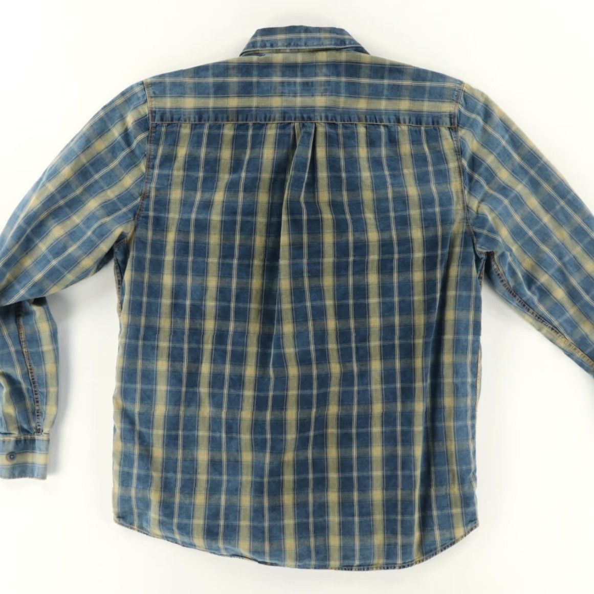 Vintage 32 Bar Blues Cotton Plaid Long Sleeve Button Up Shirt Blue Men M Size US M / EU 48-50 / 2 - 4 Thumbnail