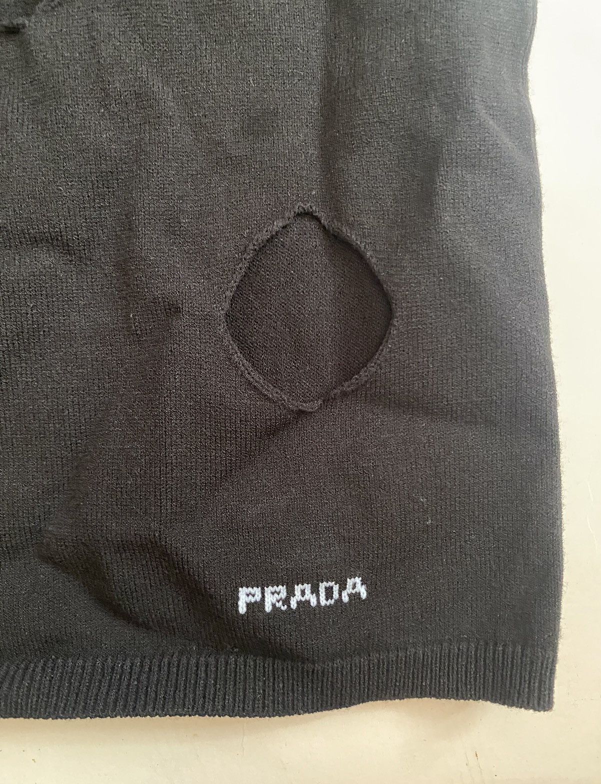 Prada 🧀80% off🧀 Prada cut out black top Size L / US 10 / IT 46 - 3 Thumbnail