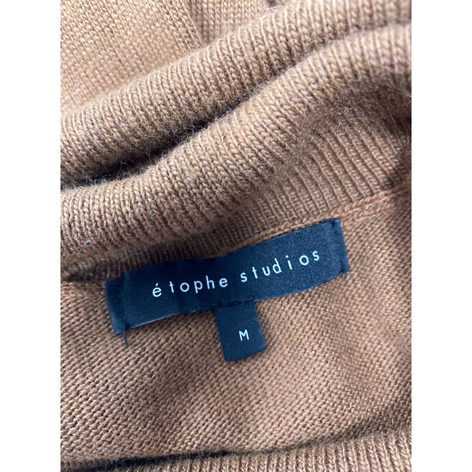 Vintage Etophe Studios Brown Long Sleeve Pullover Turtle Neck Cable Knit Sweater Women M Size M / US 6-8 / IT 42-44 - 6 Thumbnail