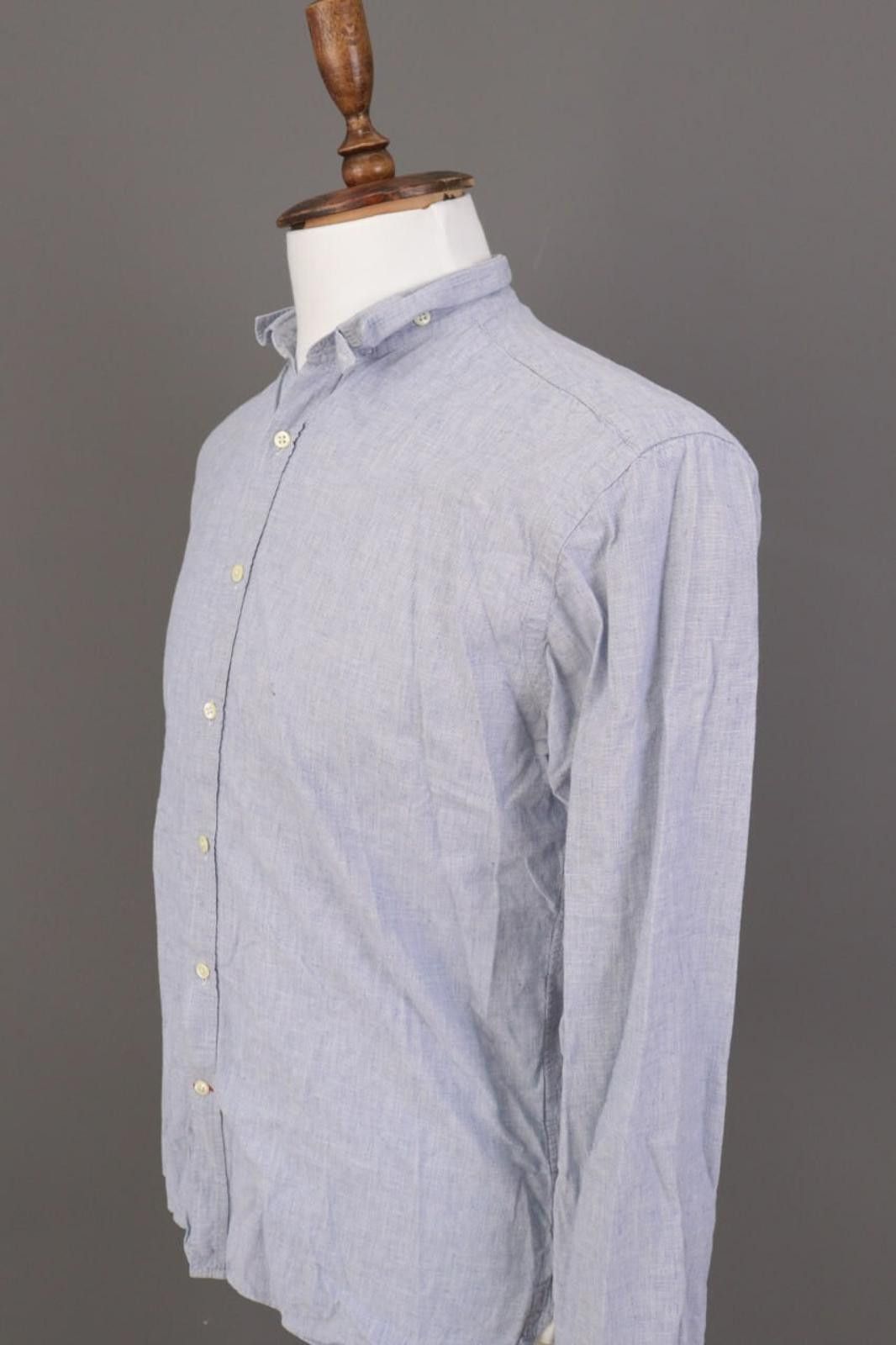 Oliver Spencer Oliver Spencer Blue Linen Button Down Shirt Size 16 Size US M / EU 48-50 / 2 - 5 Thumbnail
