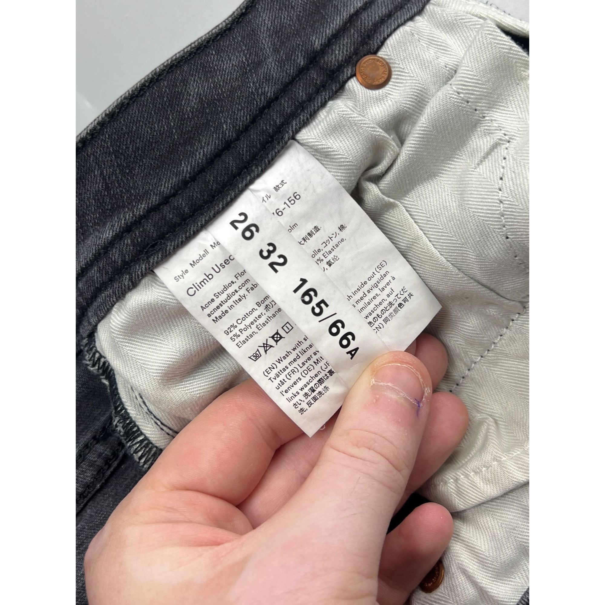 Acne Studios Acne Studios Climb Used blk Slim Fit Denim Jeans (Y0841) Size 26" / US 2 / IT 38 - 8 Thumbnail