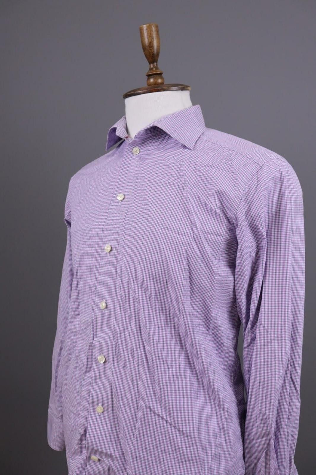 Eton Eton Contemporary Pink Check Shirt Size 40 / 15.75 Size US M / EU 48-50 / 2 - 6 Thumbnail